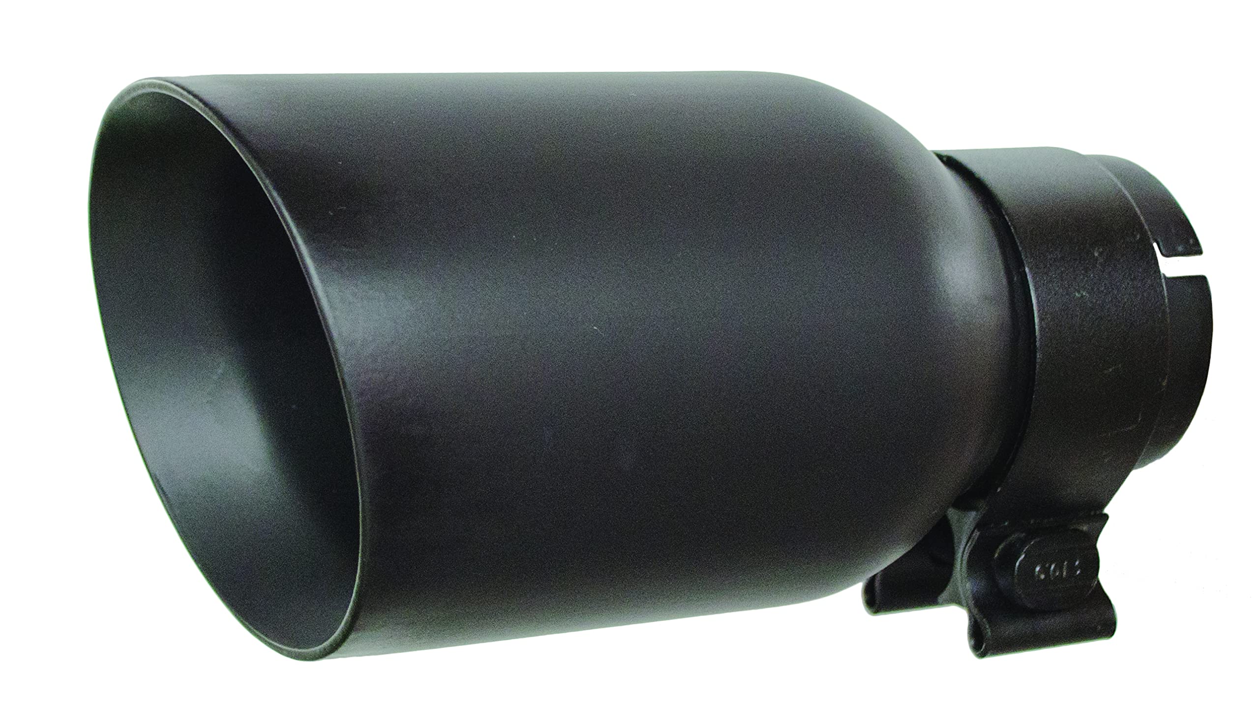 GRT21248FB Go Rhino 8" Textured Black Powder Coated Stainless Steel Exhaust Tip - 2.5" ID, 4"OD
