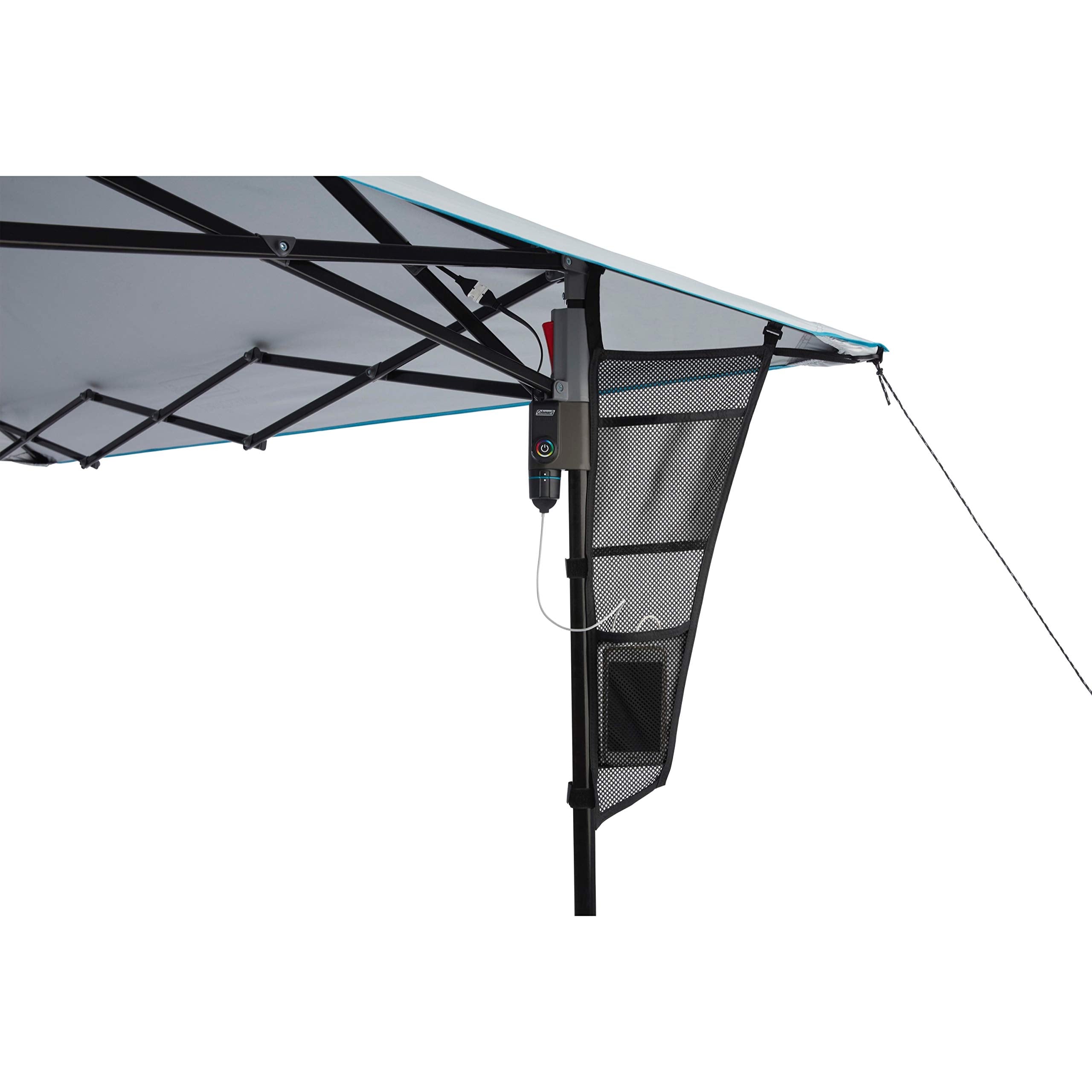 10 x 10ft Coleman OneSource Rechargeable LED Lighted Canopy, Shade Canopy Great for Beach, Yard, Tailgates, & Parties