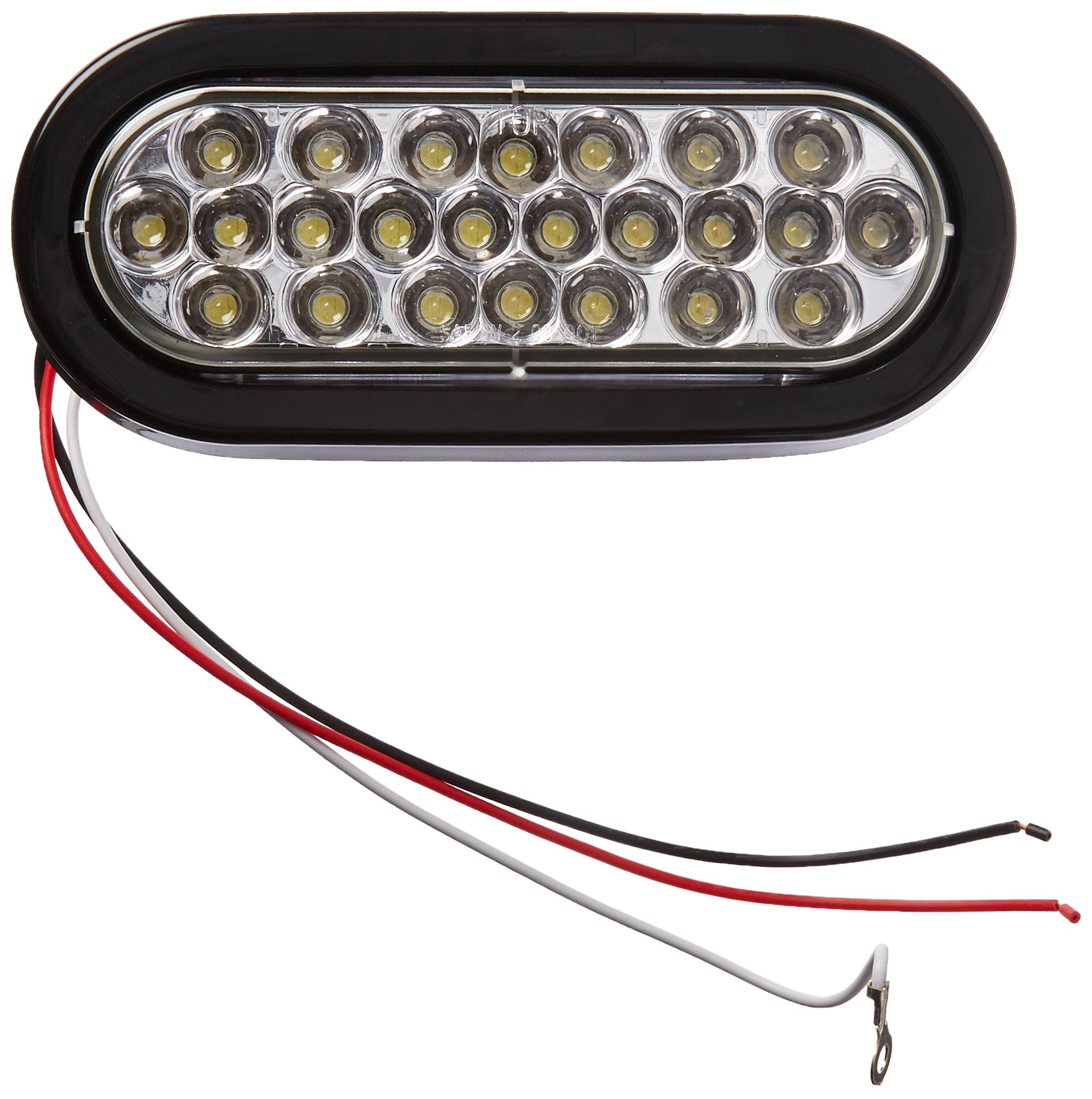 Buyers Products 6" Oval Recessed Strobe Light SL65CO, Clear, 24 LEDS, Warning Light For Trucks and Trailers, Emergency Lights for Vehicles