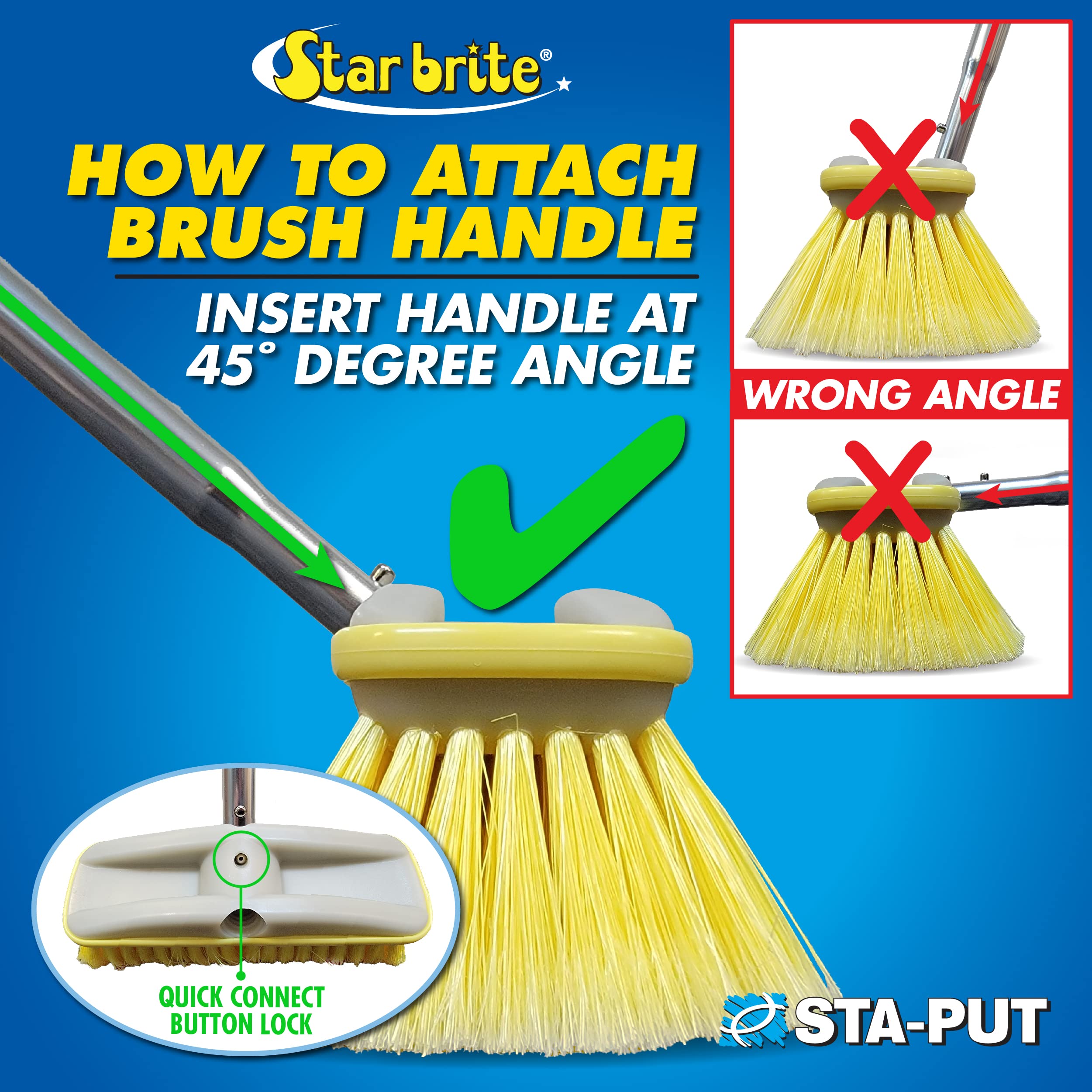 Big Boat Brush/Bi-Level STAR BRITE Medium (Blue) (040015)