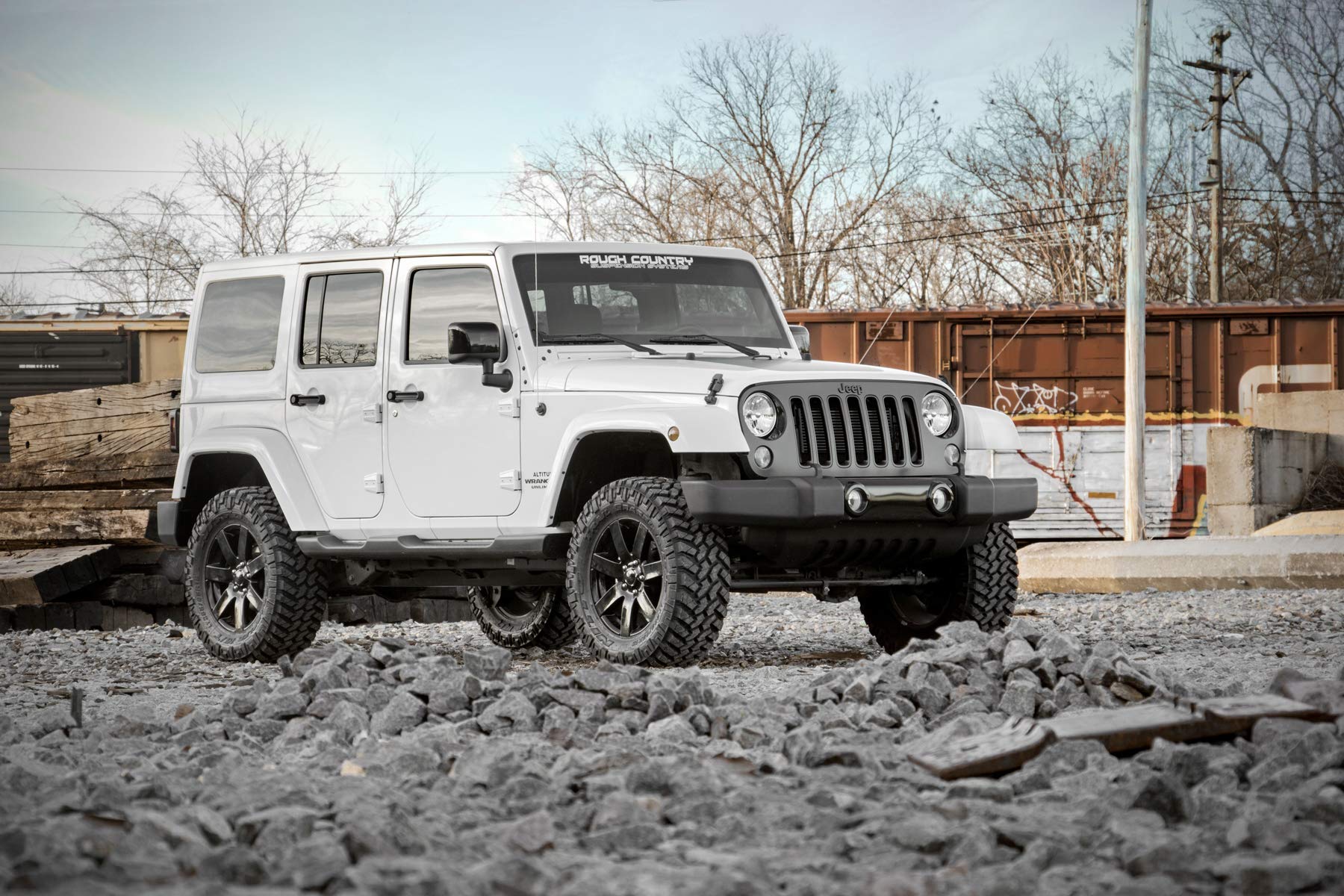 2.5" Lift Kit Rough Country for 2007-2018 Jeep Wrangler JK - 656