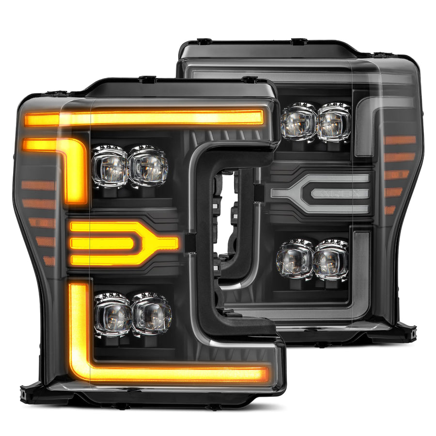 Projector Headlights AlphaRex for 17-19 MKII Super Duty NOVA-Series LED Black