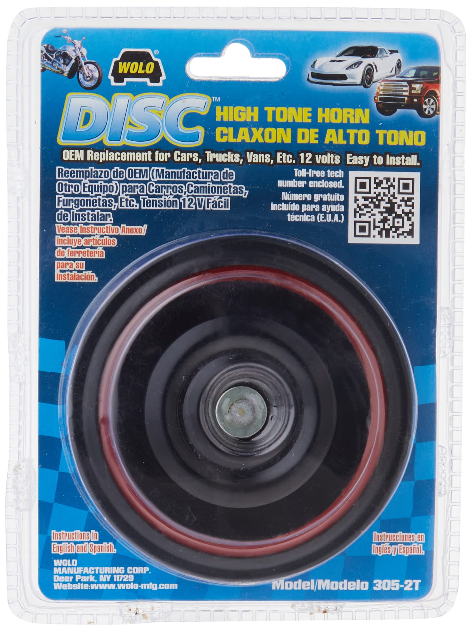 Disc Horn Wolo (305-2T) - 12 Volt, High Tone