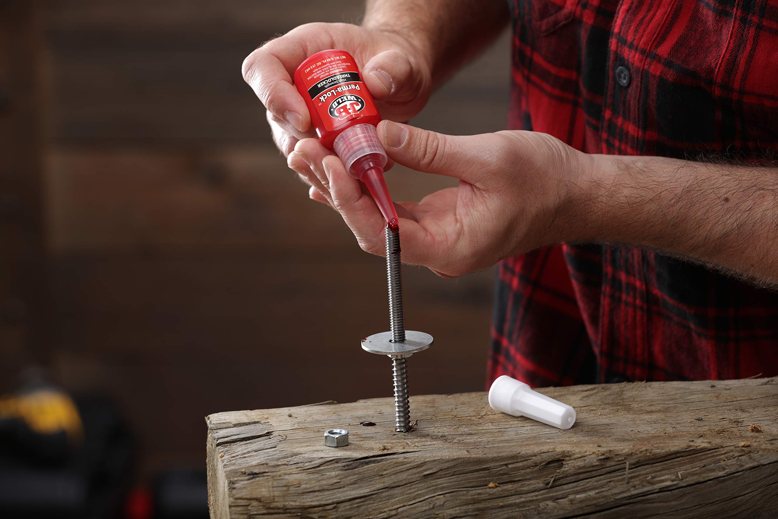 J-B Weld Perma-Lock High Strength Threadlocker - Red - 36 ml