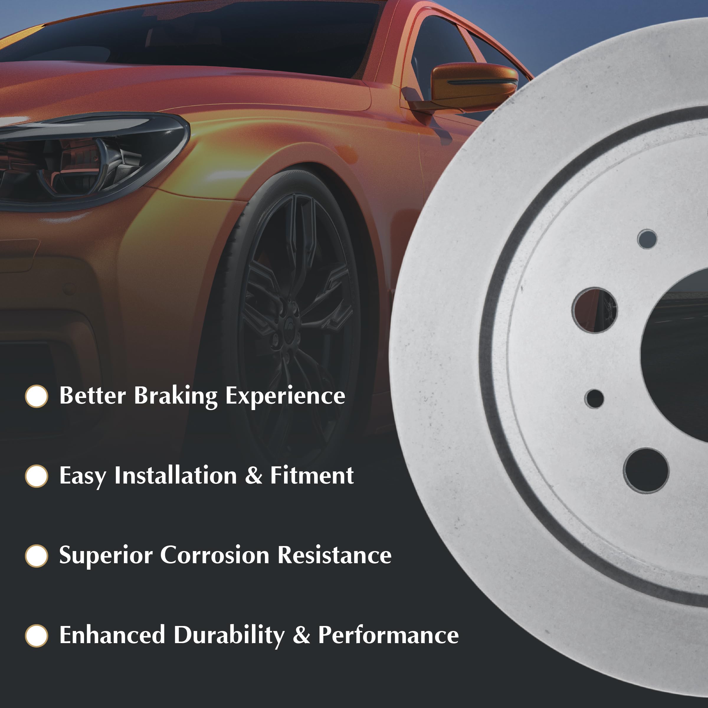 Centric Front Disc Brake Rotor (320.63052F) with Full Coating Fits Select 2001-2010 Chrysler PT Cruiser