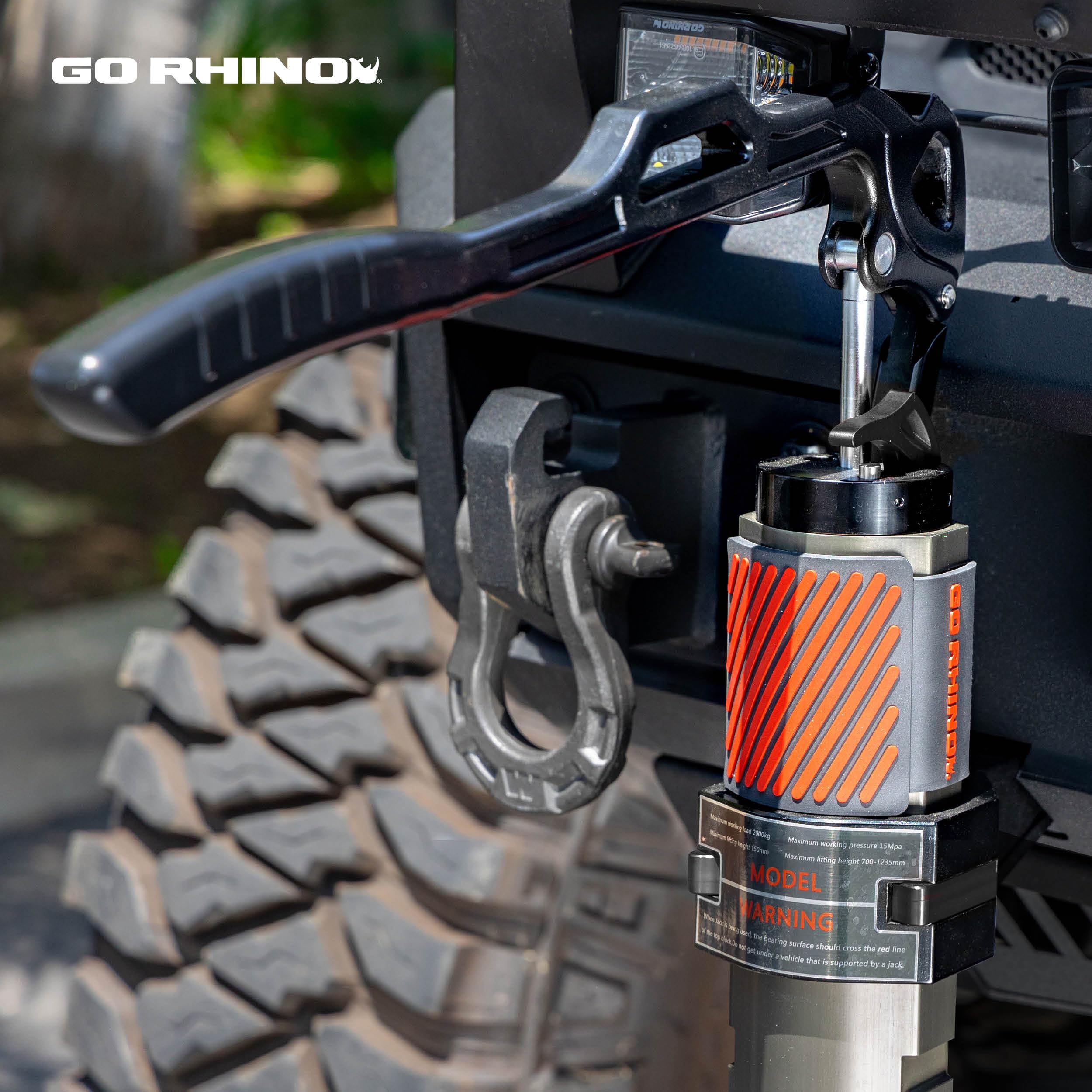 Go Rhino El Gato Hydraulic Jack EG1 - Extended Tooth | Aluminum, Black | XG-RJ50020B