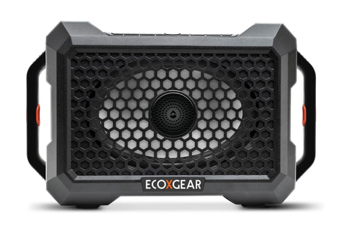 Outdoor ECOXGEAR Defender: Portable Bluetooth Speaker, 121dB Massive Sound, Waterproof and Drop Proof, with LED Party Lights, Pair up to 100, 25+ Hours Playtime (Black Oak)