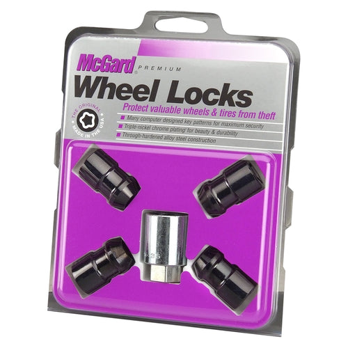Black McGard Cone Seat Wheel Locks (M12 x 1.5 Thread Size) - Set of 4