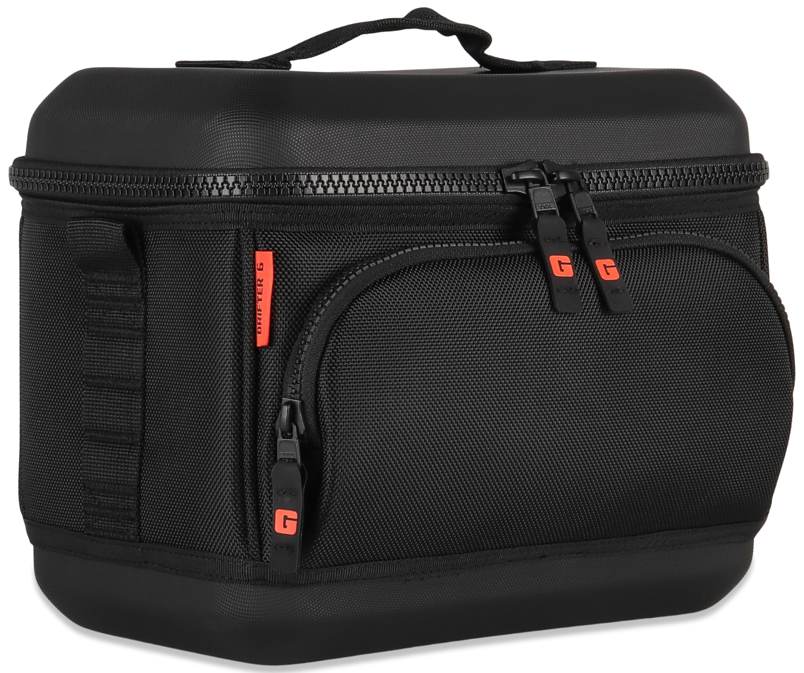 Drifter Grizzly 6-Pack | Flip-top Soft Cooler Bag | Ice Chest for Beach Boat Camping Car Fishing Golf Hiking Hunting Lunch Picnic | Lightweight Portable Insulated Waterproof | Blackout