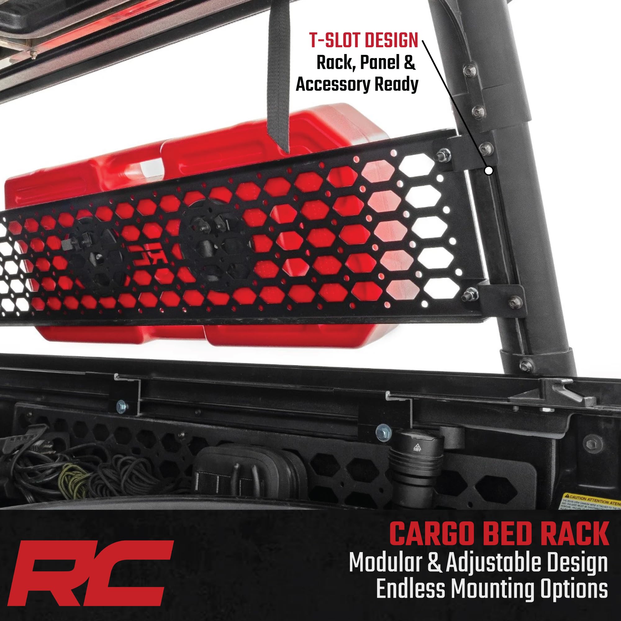 Rough Country Bed Rack Aluminum for 2005-2022 Toyota Tacoma - 73109,Black