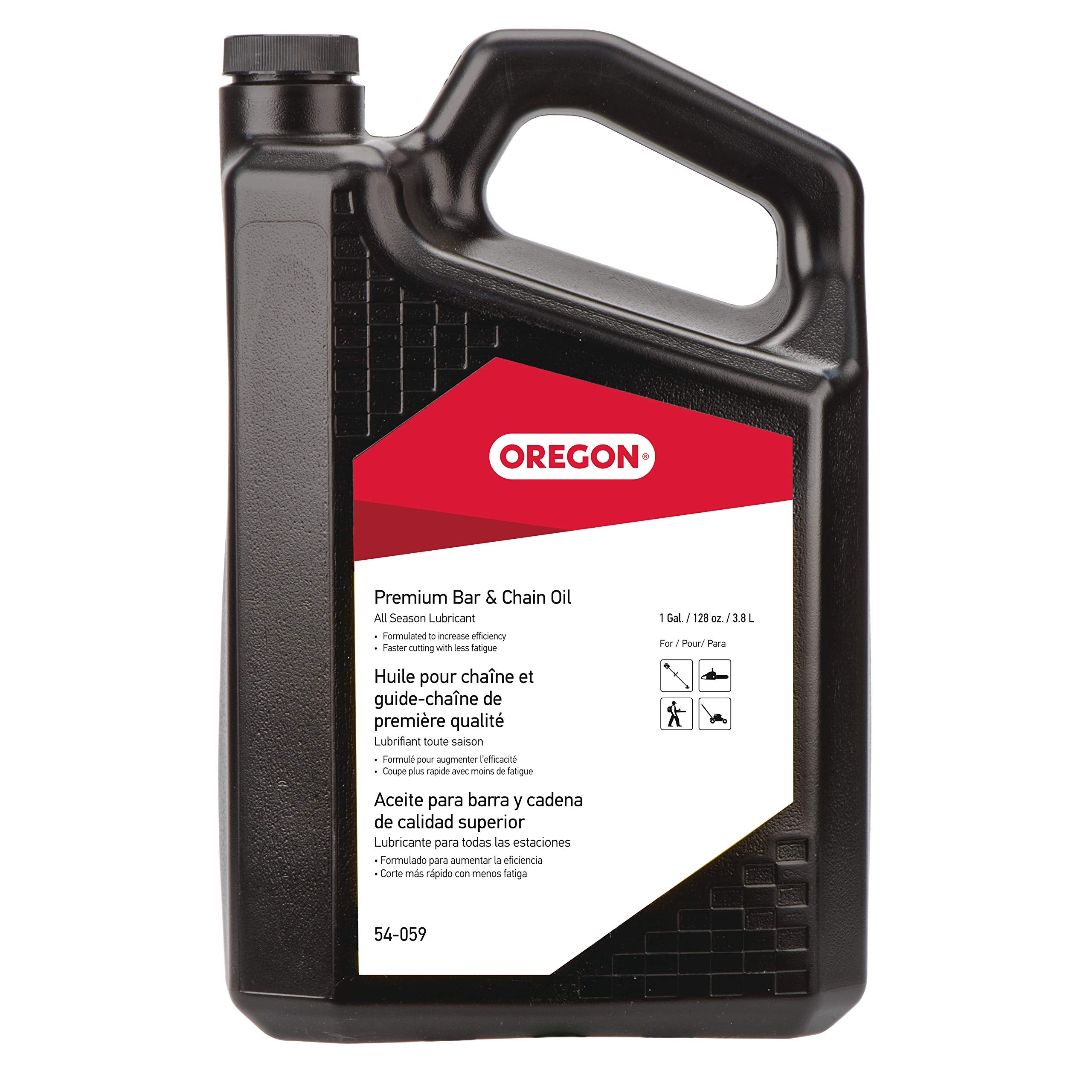 Oregon Premium Bar and Chain Oil 54-059 and Lubricant for Chainsaws, 1 Gallon Bottle (128 fl.oz / 4500 ml)