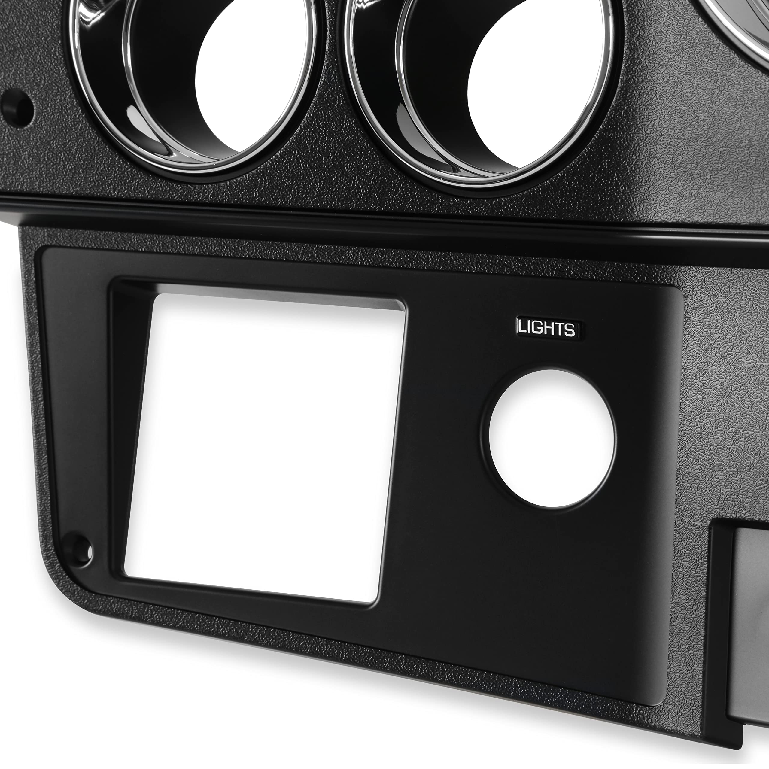 05-218 Brothers Trucks Instrument Cluster Bezel - With A/C - Black/Chrome
