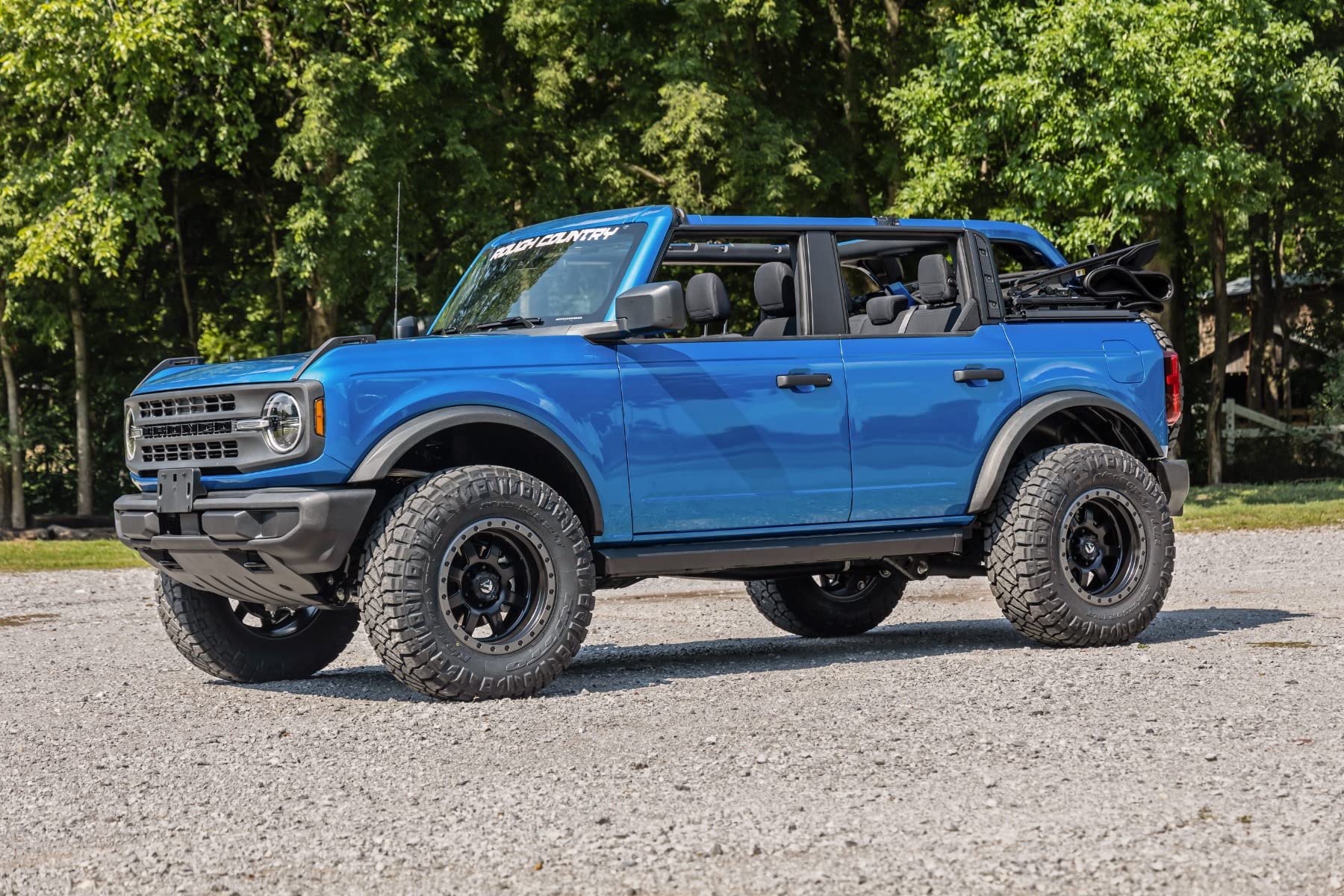 Rough Country N3 Loaded Rear Struts for Ford Bronco (2021-2025) 2" Lift - Pre-Loaded Coil Strut, Bolt-On Install, Set of 2