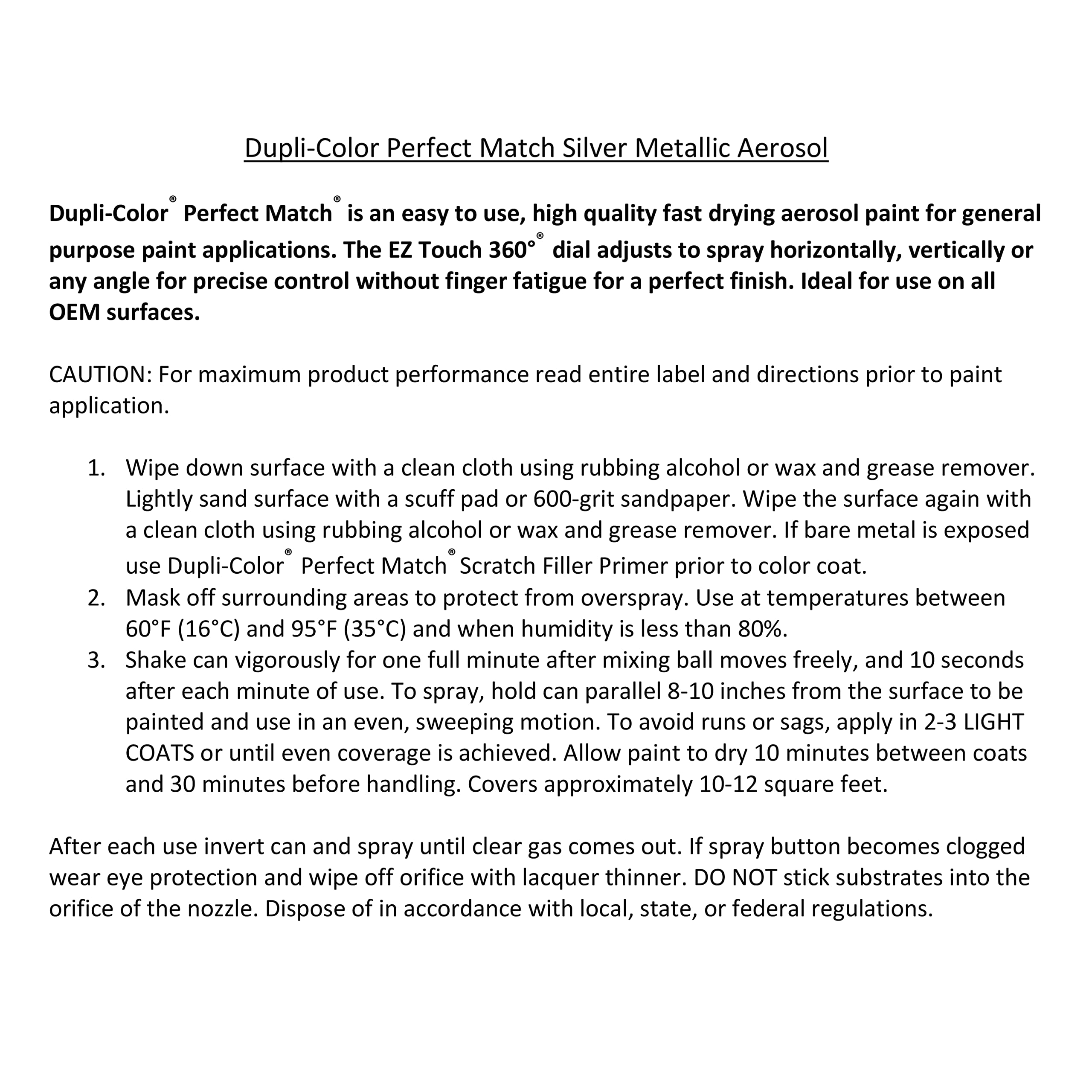 Dupli-Color Perfect Match Automotive Spray Paint – Gunmetal Metallic, General Motors 83 WA8915 – 8 oz. Aerosol Can