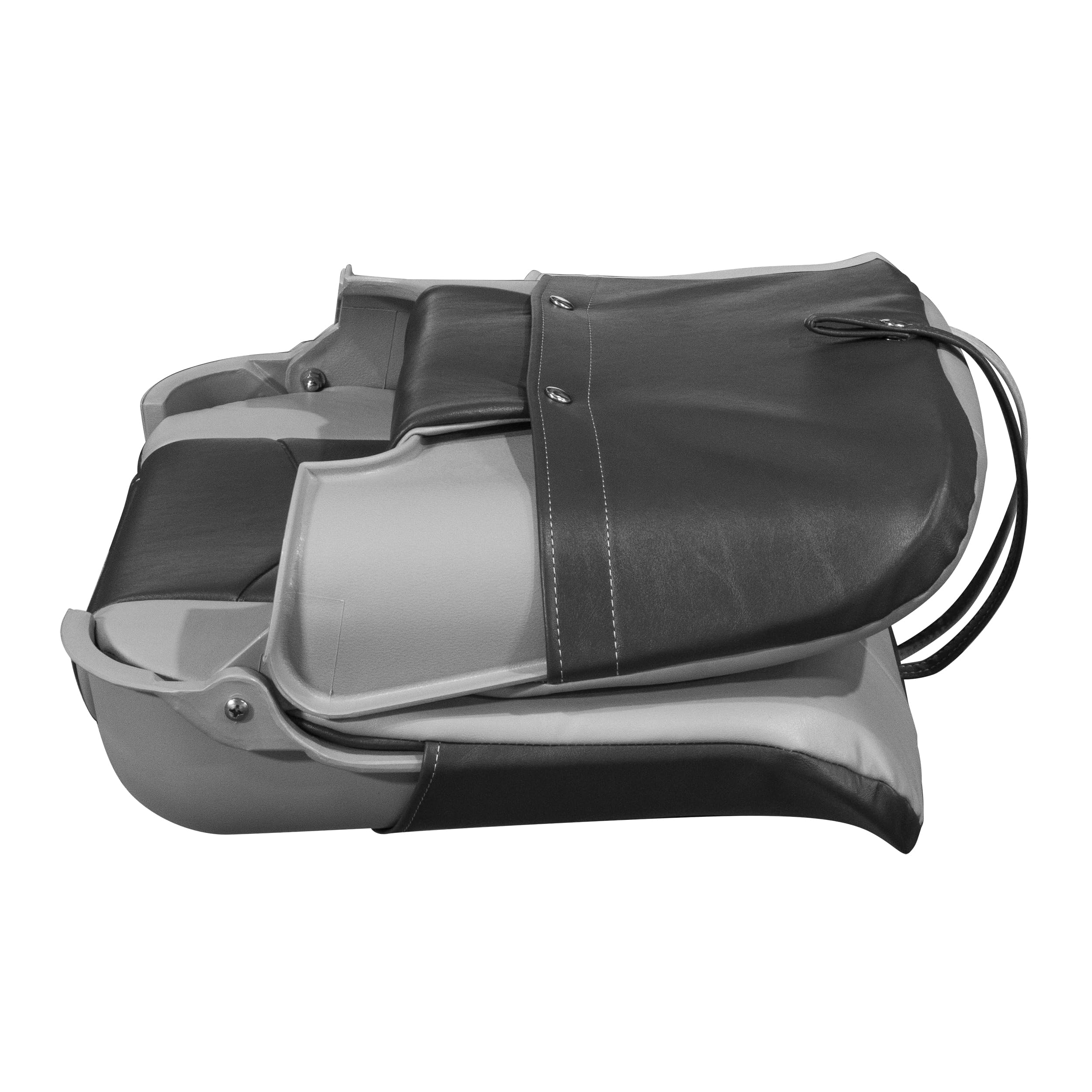 Pro Angler Wise 3309-1881 Series Fold Down Boat Seat - Marble/Regal Red/Charcoal