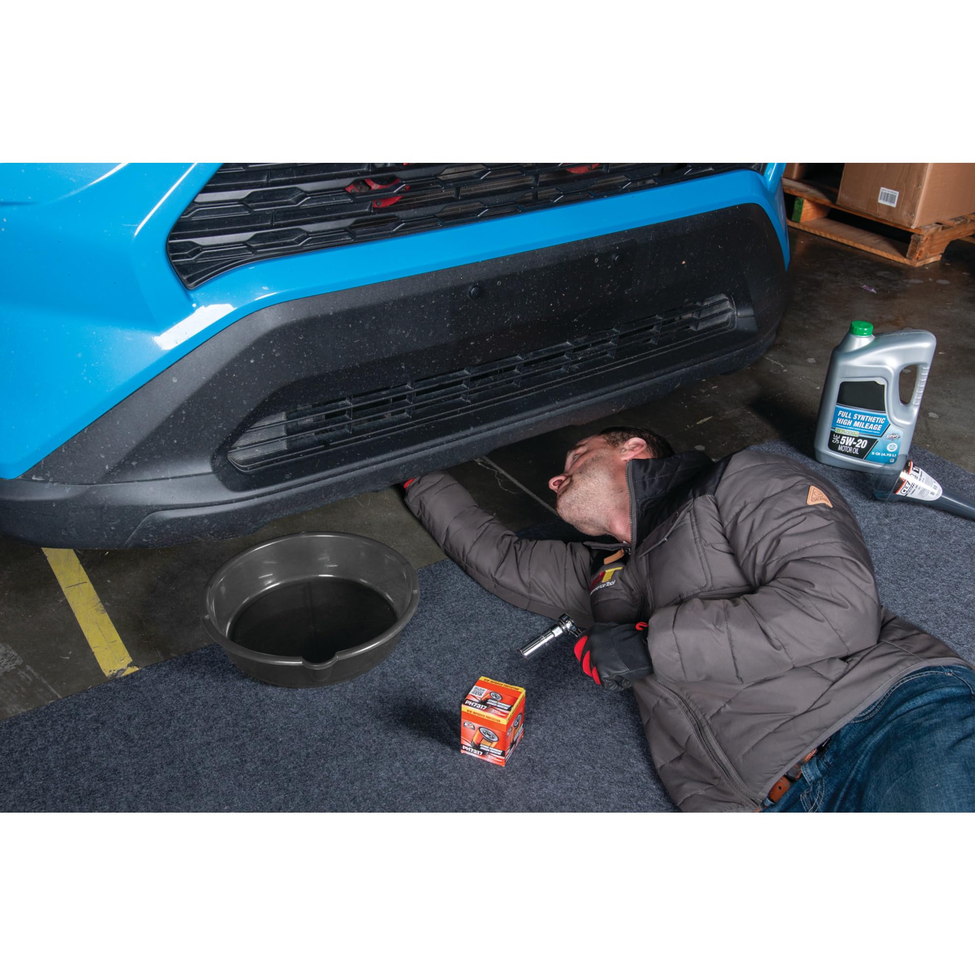 7 qt. Performance Tool Clear View Plastic Drain Pan - W4068