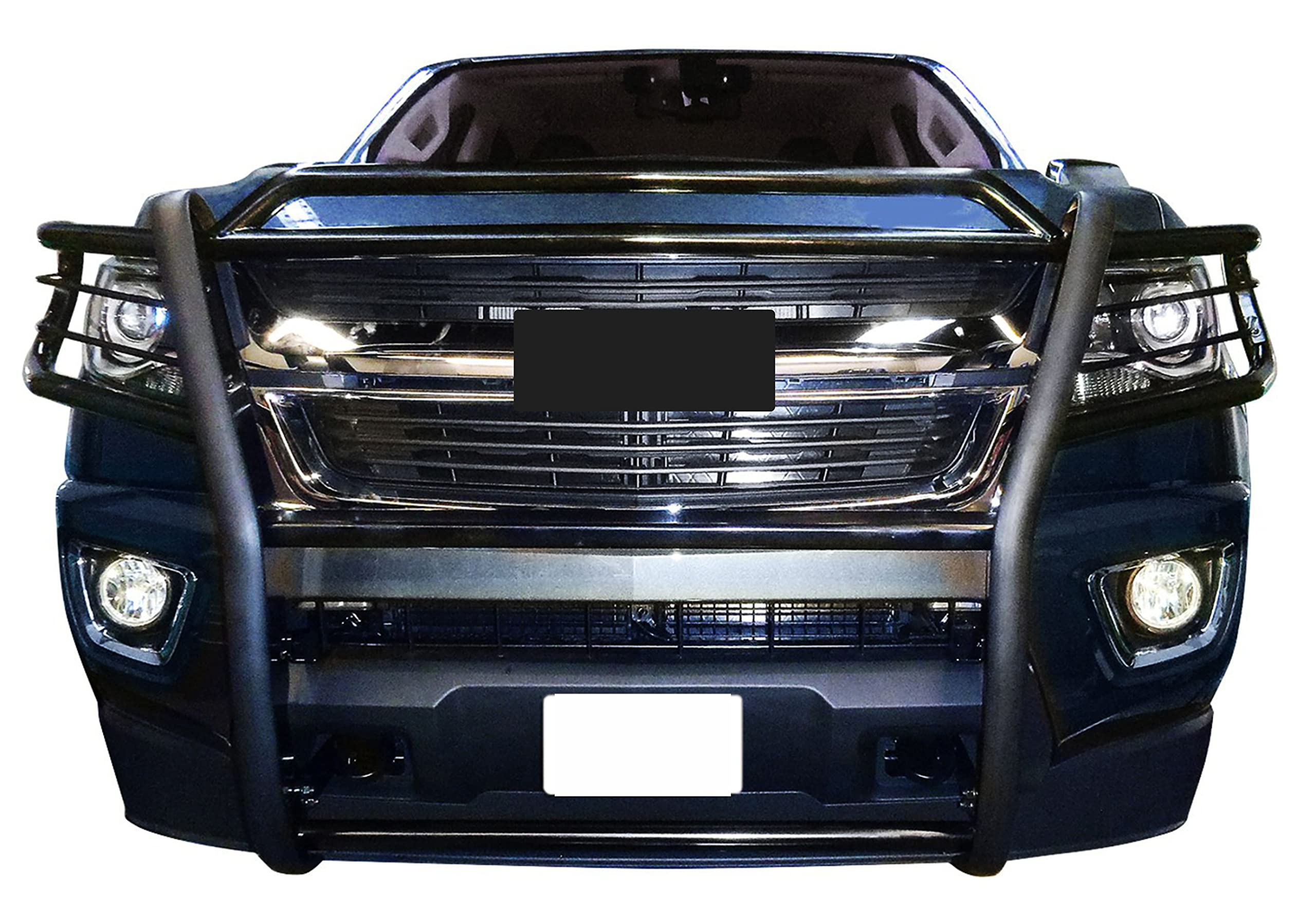 Bumper Guard Modular Black Black Horse Grille Compatible with 2015-2022 Chevrolet Colorado|2015-2022 GMC Canyon(Excludes ZR2 submodel)-17GC15MA