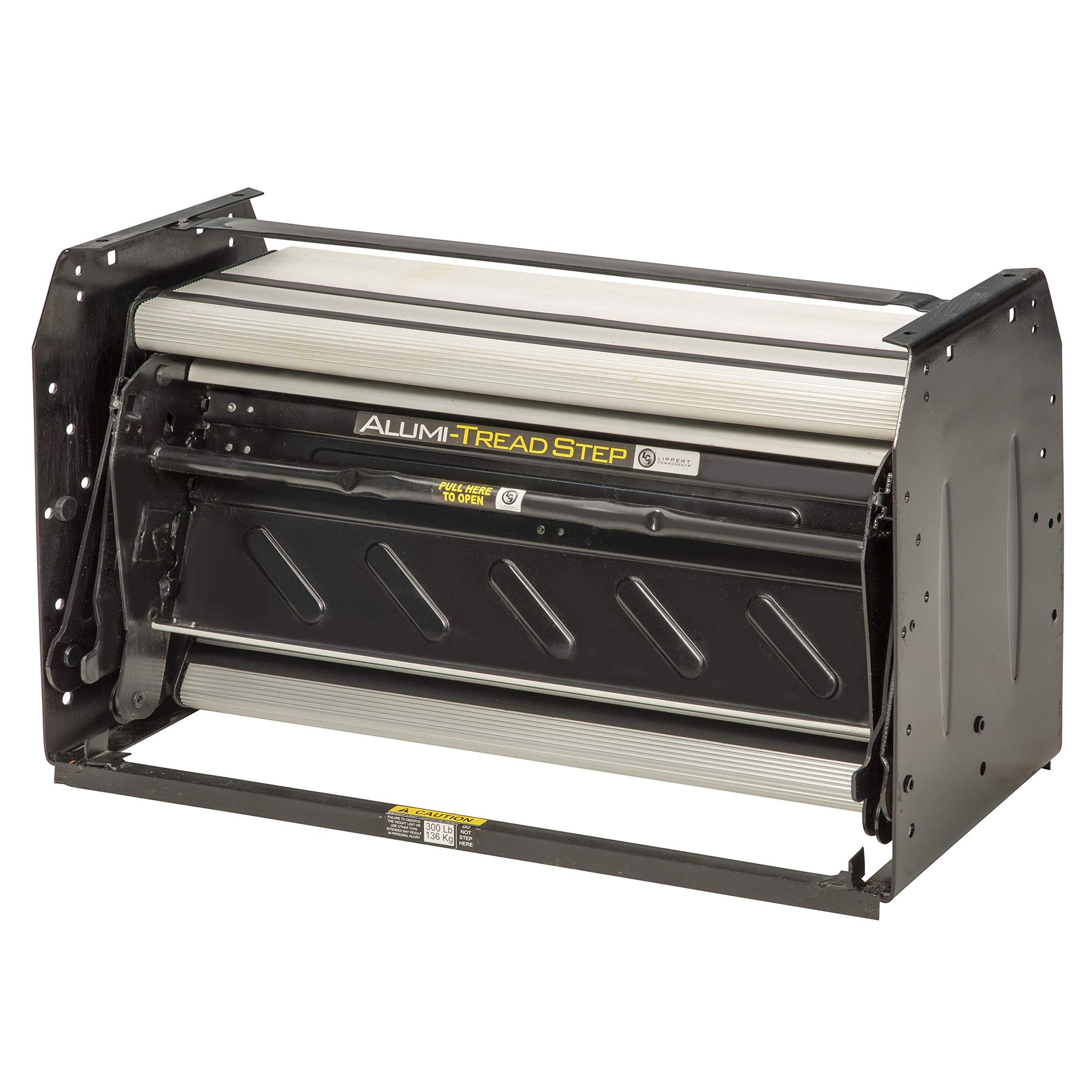Alumi-Tread Triple Manual Step Lippert Components , Black