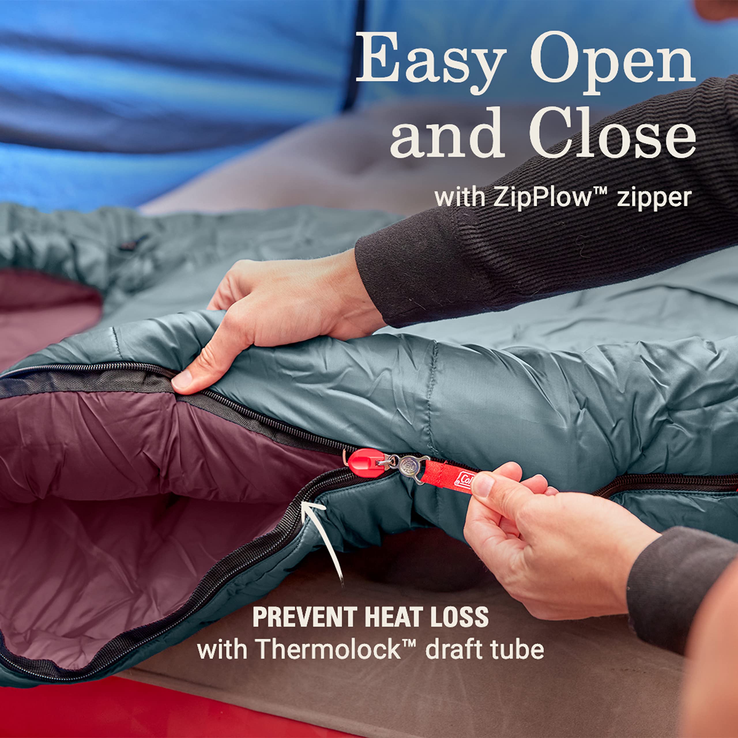 Tidelands Coleman Sleeping Bag—50° Mummy Sleeping Bag for Adults