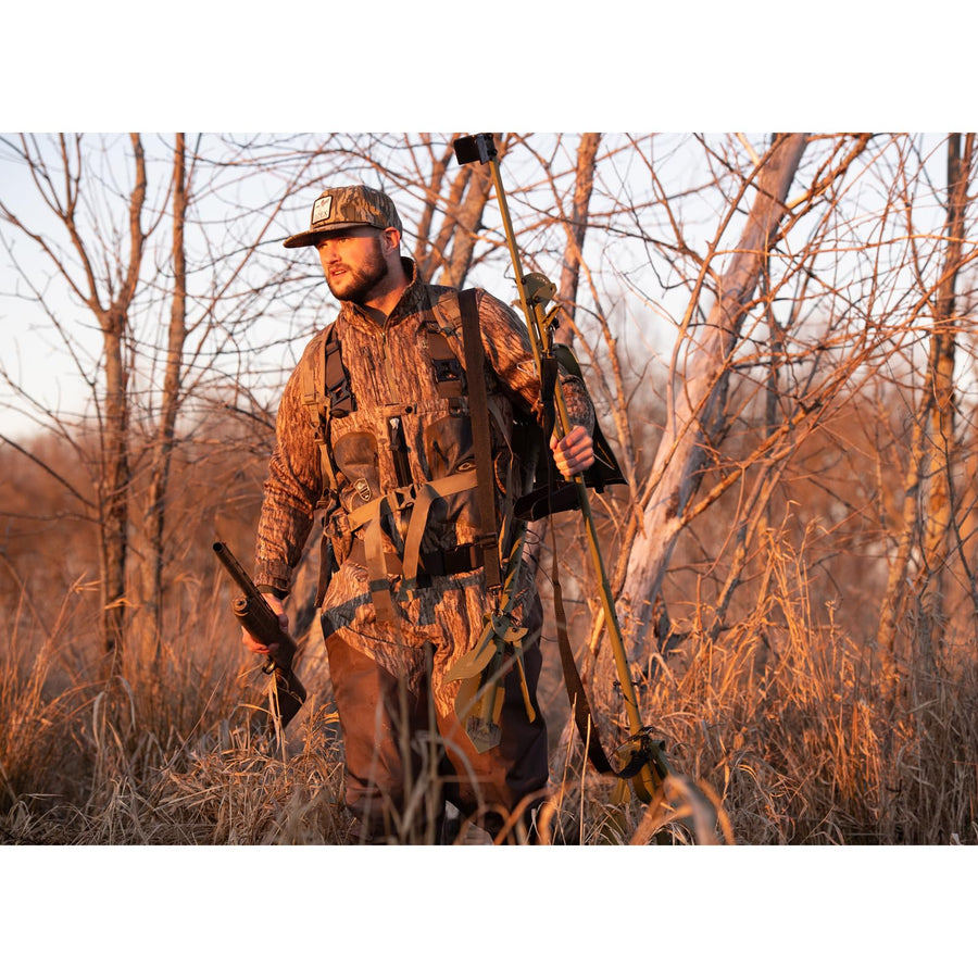 Ultimate Gun & Gear Stick AVIAN-X For Waterfowl Hunting - Lightweight Durable Solid Stable Adjustable OD Green Powder-Coated Stick with Carry Strap