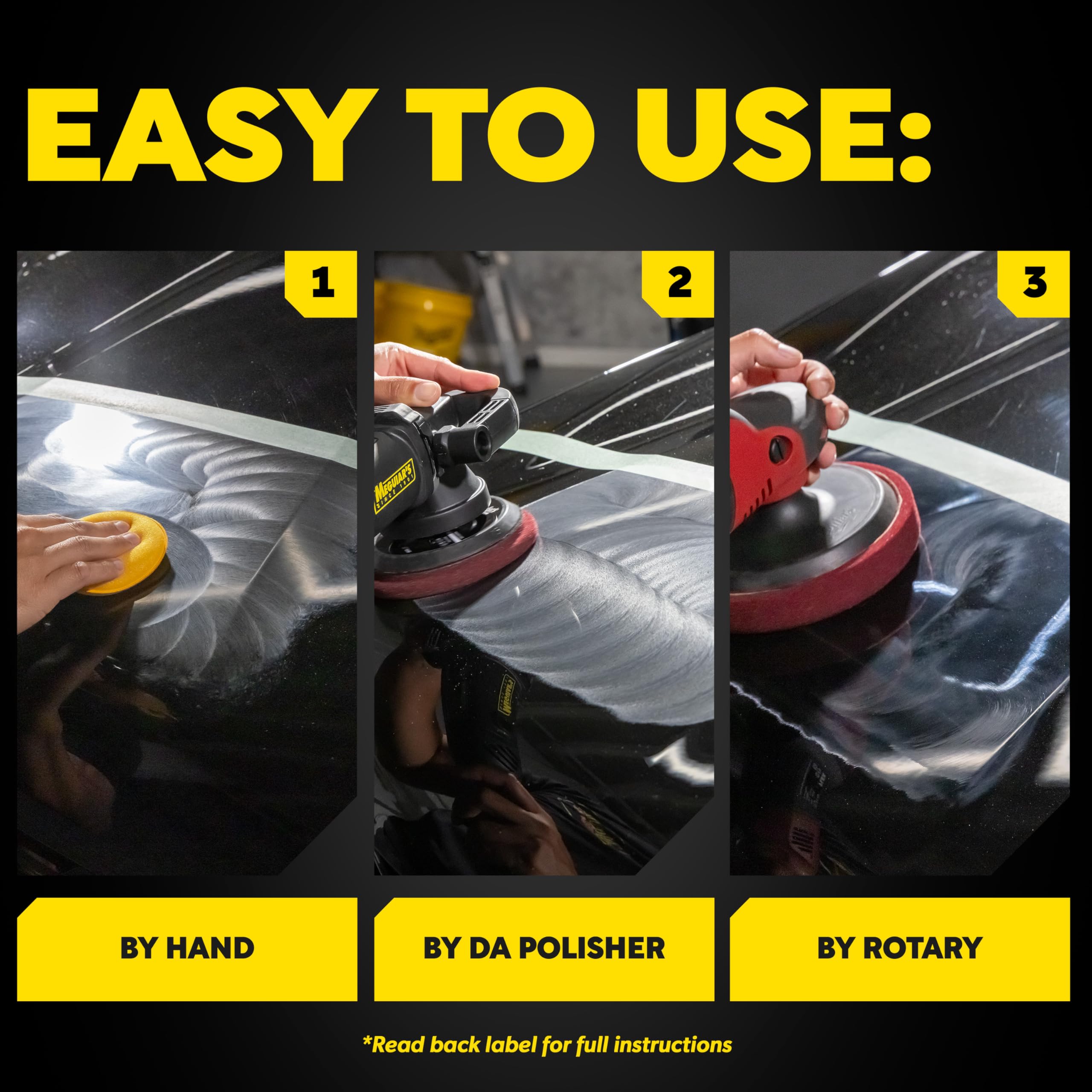 Meguiar’s M105 Mirror Glaze Ultra-Cut Compound, Pro-Grade Car Compound for Removing Scratches and Heavy Swirls, Restores Gloss and Clarity, Car Guy Gifts for Men and Women Who Love to Detail, 8 Oz