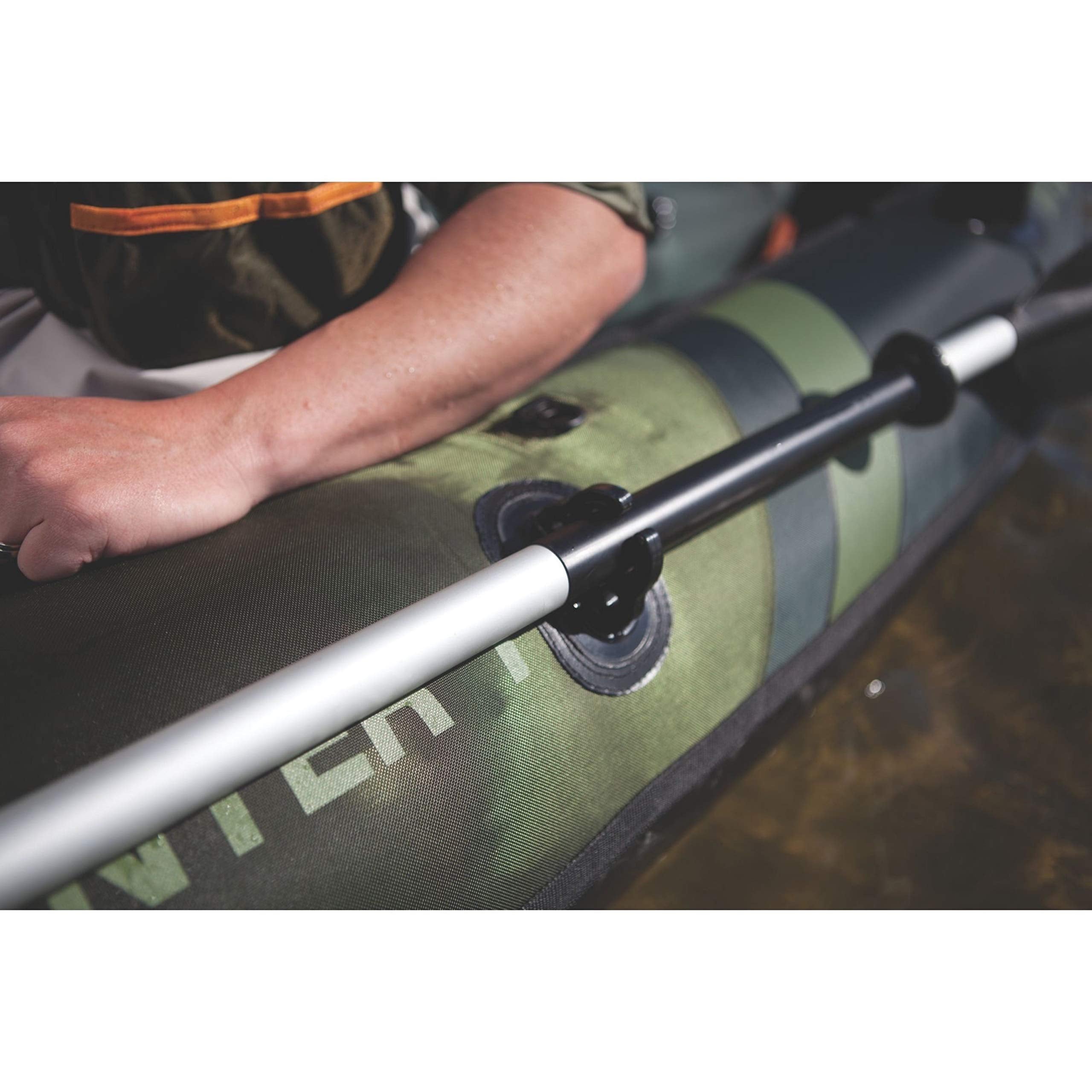 2-Person Sevylor Colorado Inflatable Fishing Kayak Complete with Paddle & Rod Holders Adjustable Seats and Carry Handle; Kayak Can Fit Trolling Motor