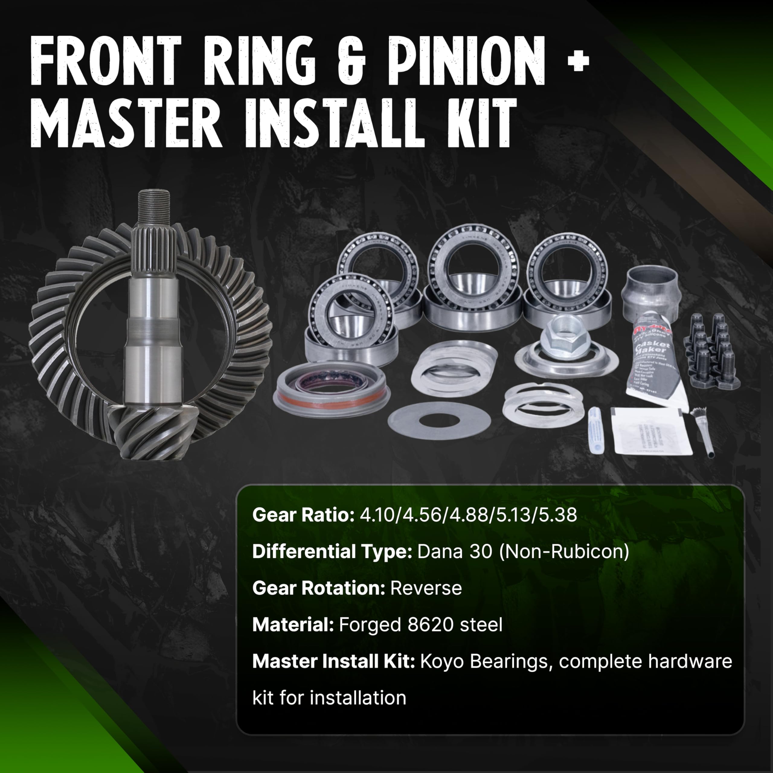 Gear Revolution Fits JK Non-Rubicon 4.10 Package 2007-18 (D44-D30)