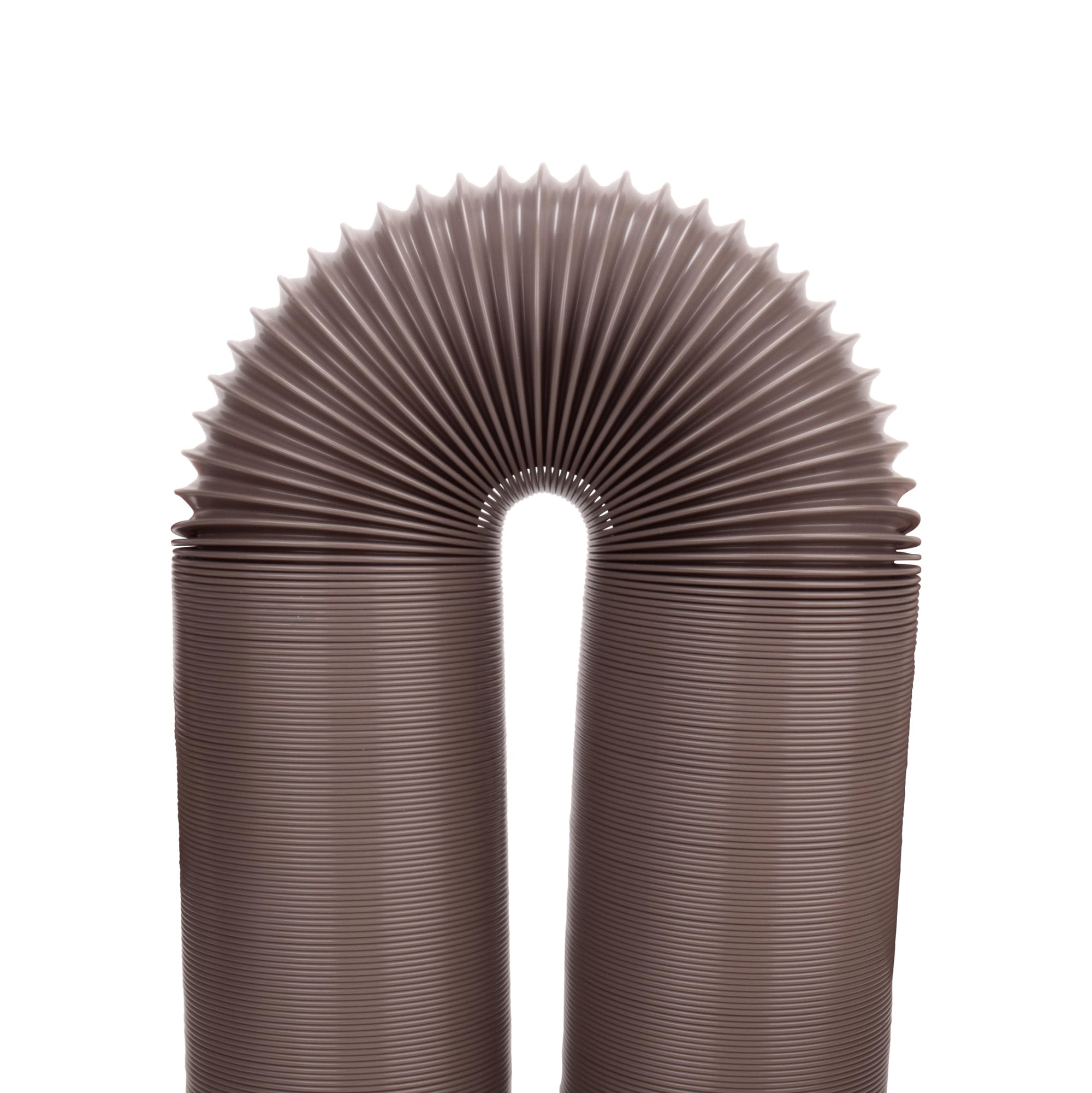 Camco High Tensile Strength Durable Vinyl Sewer Hose with Steel Wire Core – 15’ Hose with 15 mils of HTS Vinyl, Great for Year Round RVing Compresses to 26” for Simple and Easy Storage, Brown (39661)