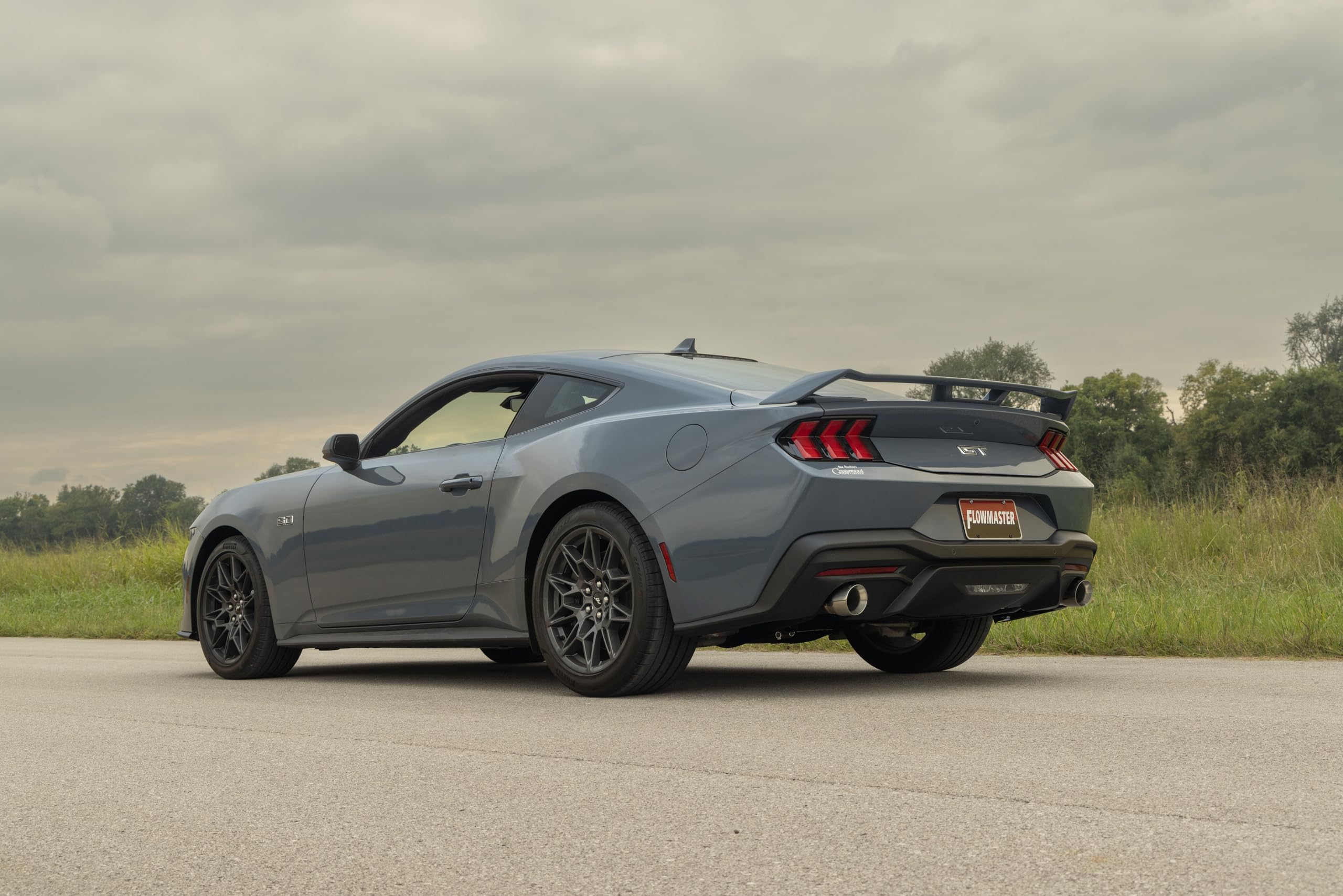 Outlaw Series Flowmaster 818163 Axle-Back Exhaust Kit 3 Inch 409 Stainless Steel with 4 Inch Polished Tips without Valves Compatible with 2024 Ford Mustang GT 5.0L Coyote and 2.3L EcoBoost