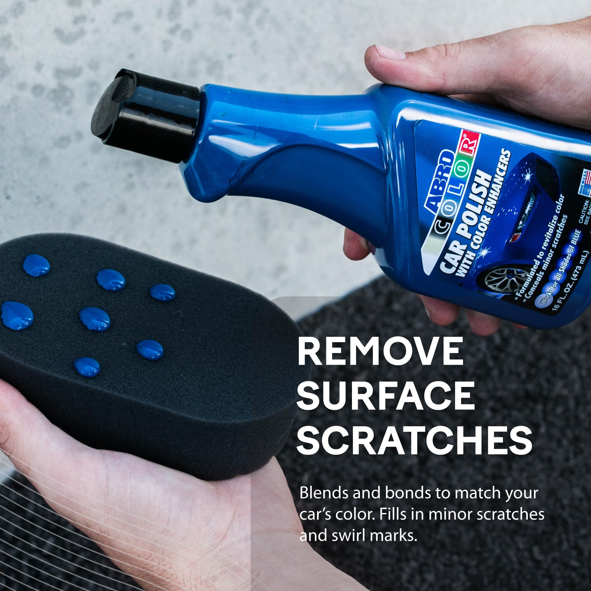 Car Polish ABRO Blue: Scratch Remover for Vehicles and Car Paint Scratch Repair Restorer Wax, Polishing Compound for Car Detailing, Paint Scratch Repair for Vehicles, Car Scratch Remover 16oz.