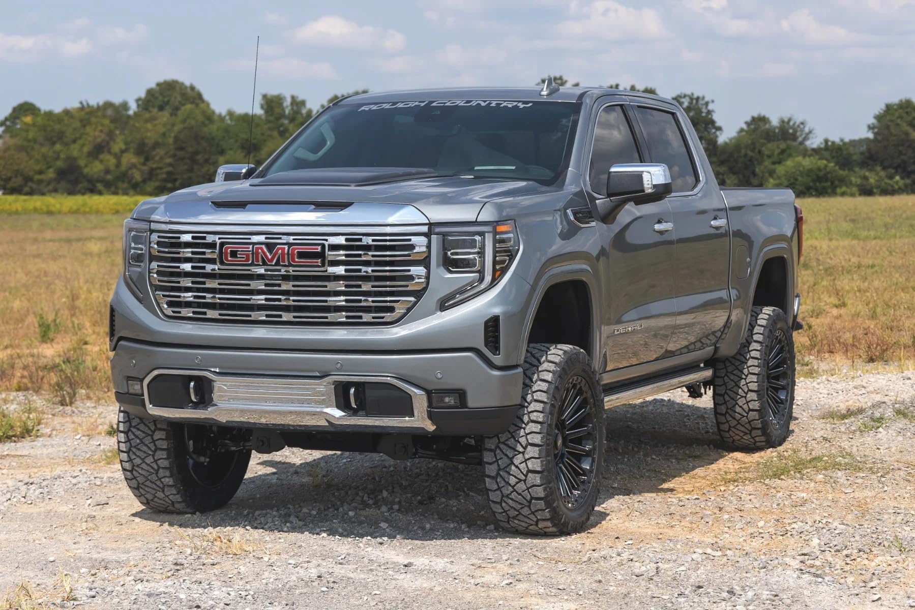Hood Scoop Rough Country for GMC Sierra 1500 (2019-2026) - Matte Black, Paint-to-Code, Aggressive Style, Precision Fit, No-Drill Install