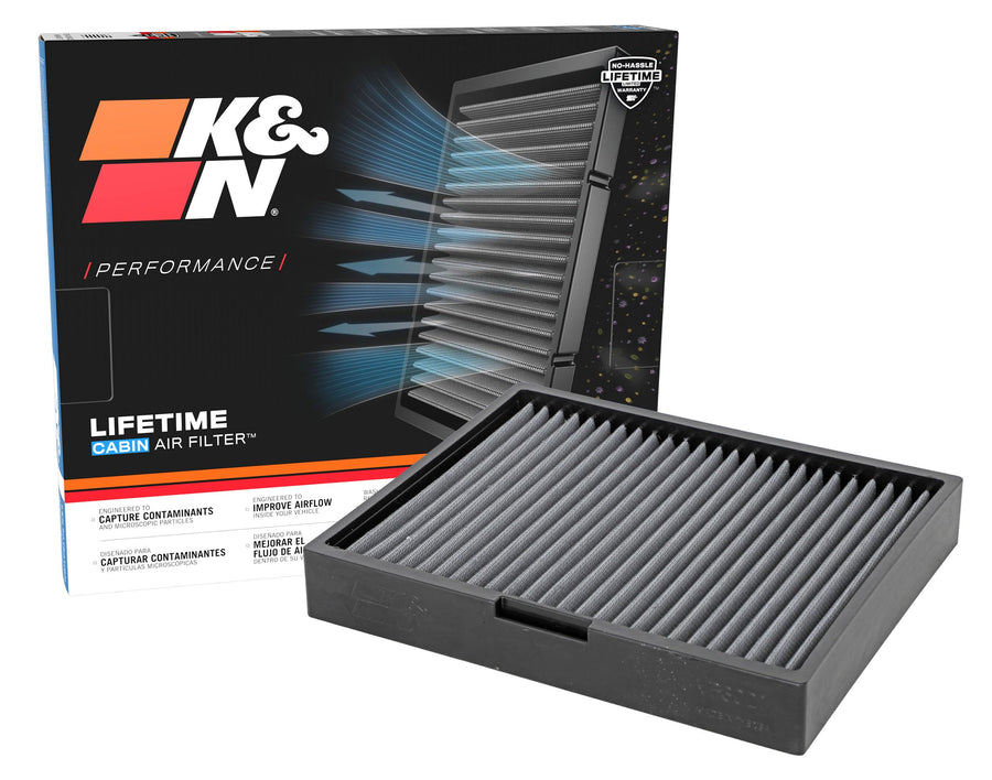 Cabin Air Filter K&N LIFETIME: Premium, Washable, Clean Air for your Cabin: Compatible with 2020-2025 Ford/Lincoln: Bronco, Escape, Explorer, Mustang Mach-E, Aviator, Corsair, VF3021