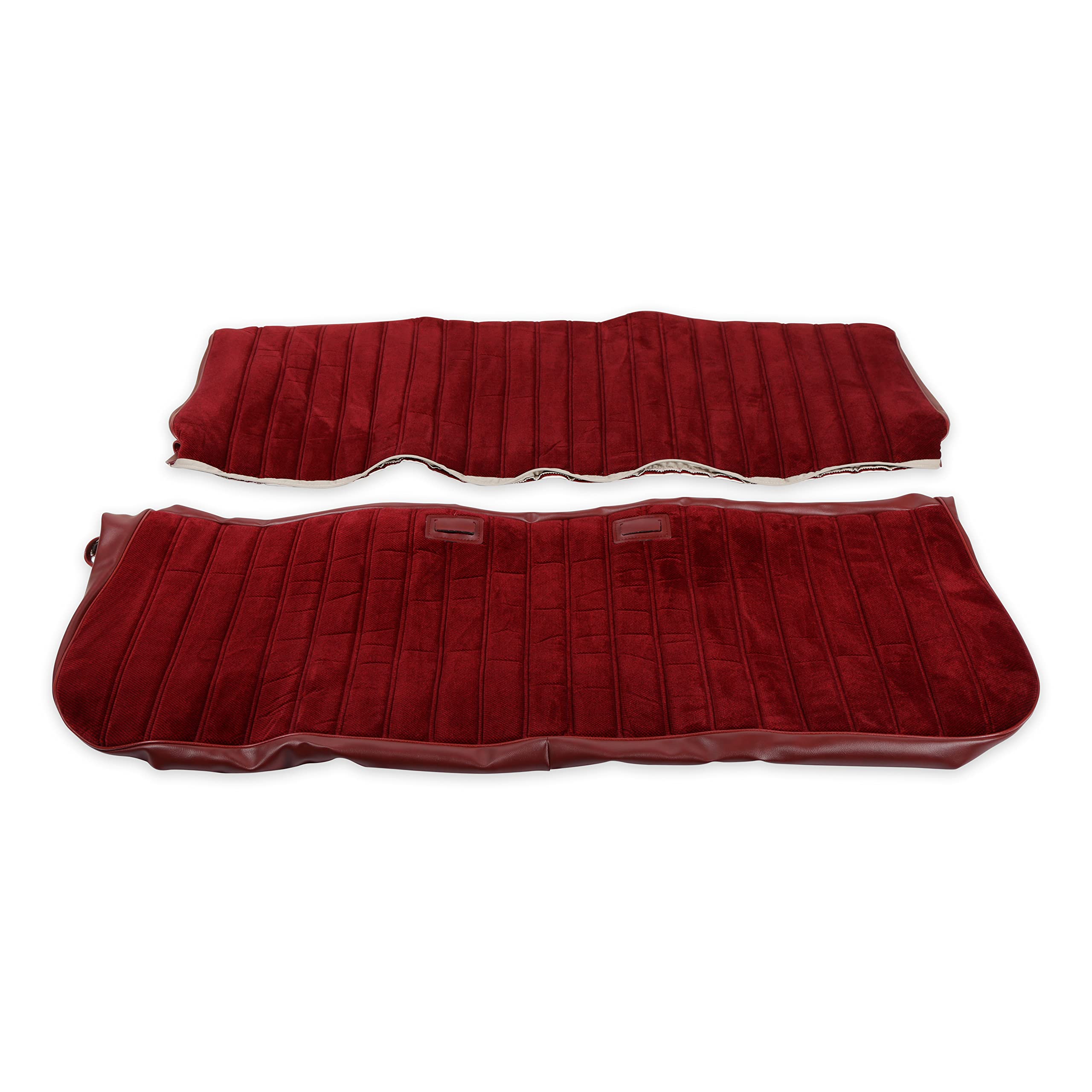 Brothers Holley Trucks 05-296 Seat Upholstery Full Pleat Cloth/Vinyl - Maroon/Burgundy