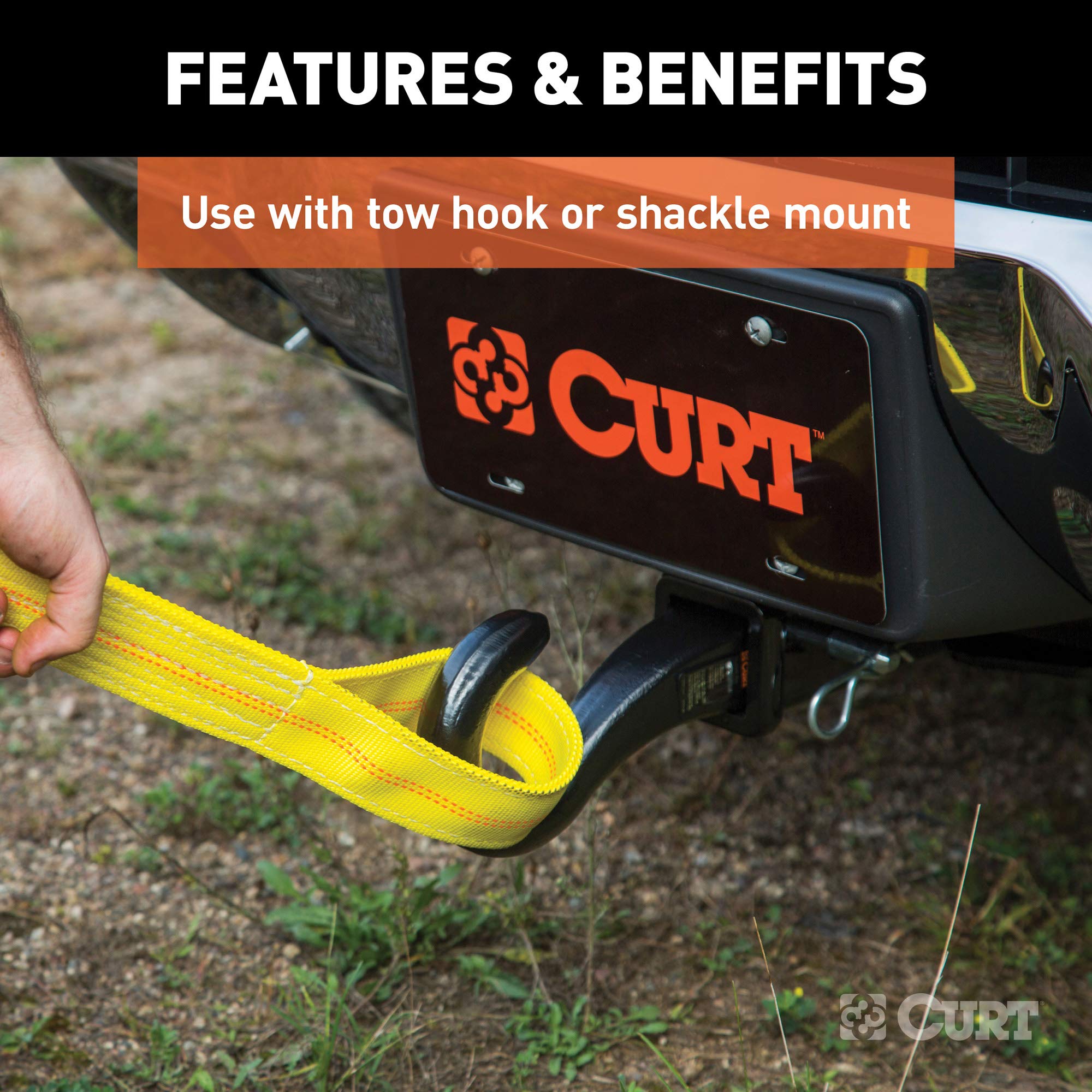 CURT 2-Inch Front Receiver Hitch, Select Ford Explorer, GLOSS BLACK POWDER COAT