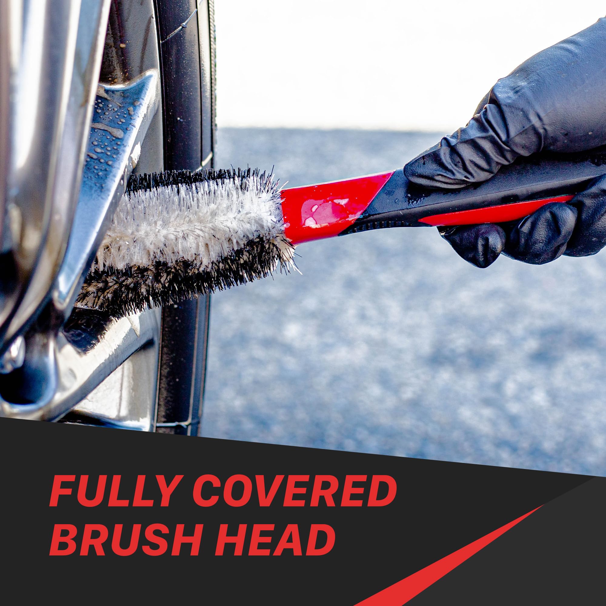 Maxshine 360° Universal Car Engine Cleaning Brush | 12” Long Handle with Non-Slip Grip | Soft Bristles for Safe & Effective Detailing | Deep Cleaning Tool for Engines, Wheels & Auto Detailing