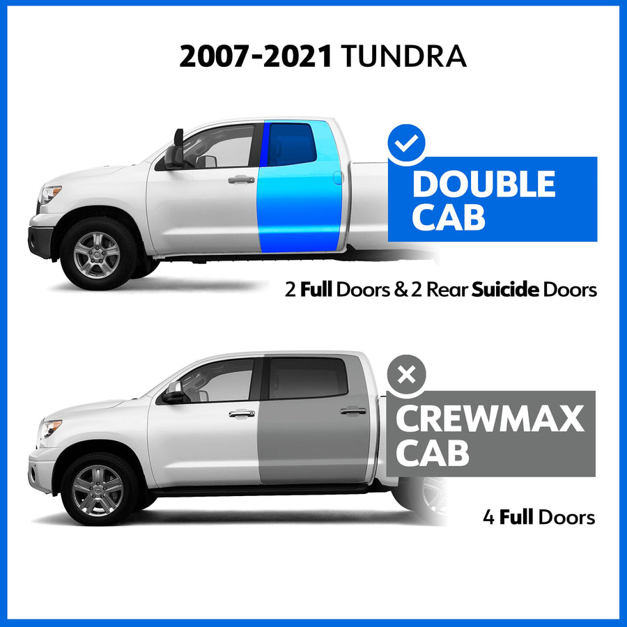 3.5" Tyger Auto Running Boards Compatible with 2007-2021 Toyota Tundra | Double Cab | TG-SS2T35078 | Side Step Rail Nerf Bars