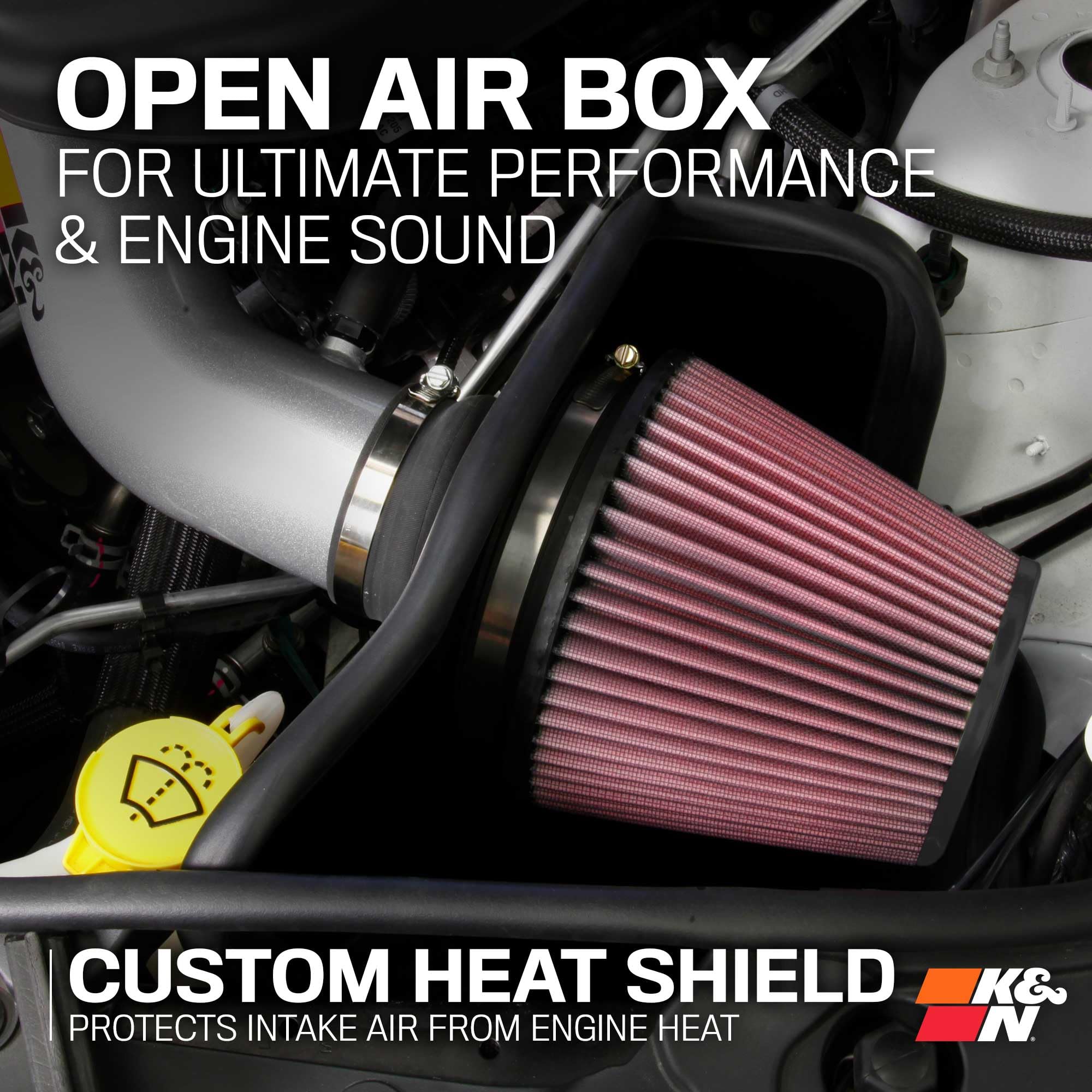 K&N Cold Air Intake System: High-Flow Air Filter, Towing & Increase Performance: Compatible with 2016-2024 JEEP/DODGE: Durango, Grand Cherokee, Grand Cherokee WK, 77-1572KS