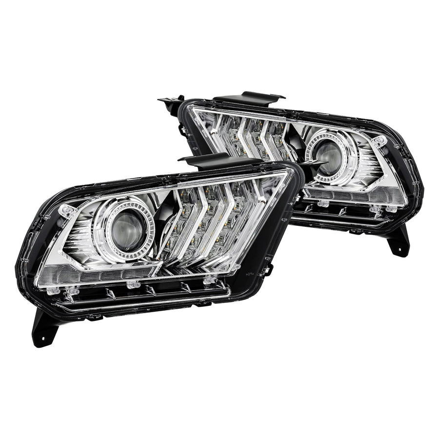 880117 AlphaRex USA LUXX Series LED Projector Headlights fits Ford Mustang