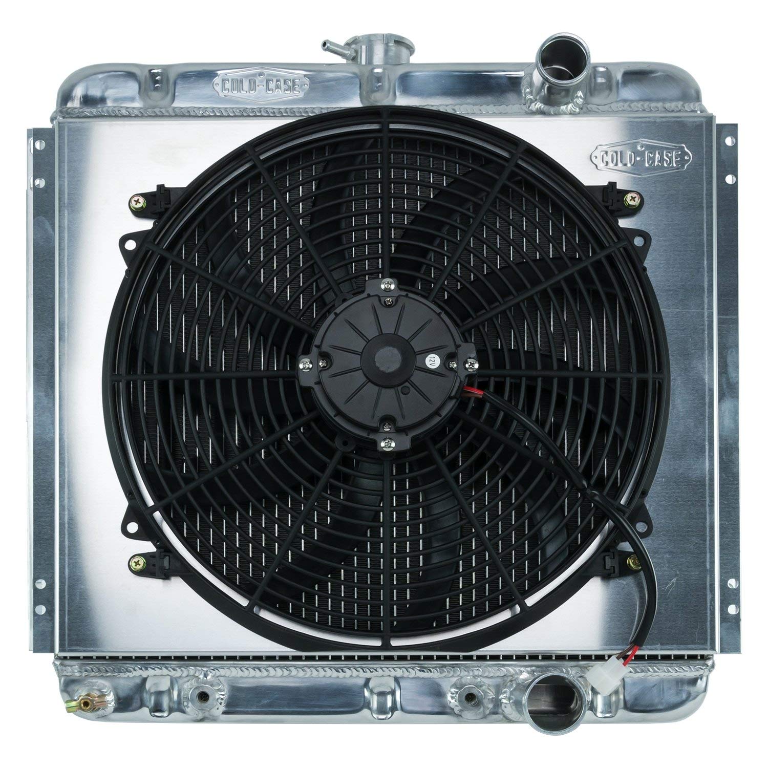 289/302 Fair Coug Gal Aluminum Performance Radiator And 16 Inch Fan Kit 67-70 Mustang 20 Inch AT Cold Case Radiators