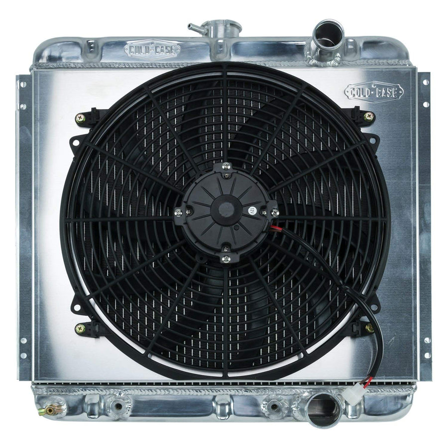 289/302 Fair Coug Gal Aluminum Performance Radiator And 16 Inch Fan Kit 67-70 Mustang 20 Inch AT Cold Case Radiators