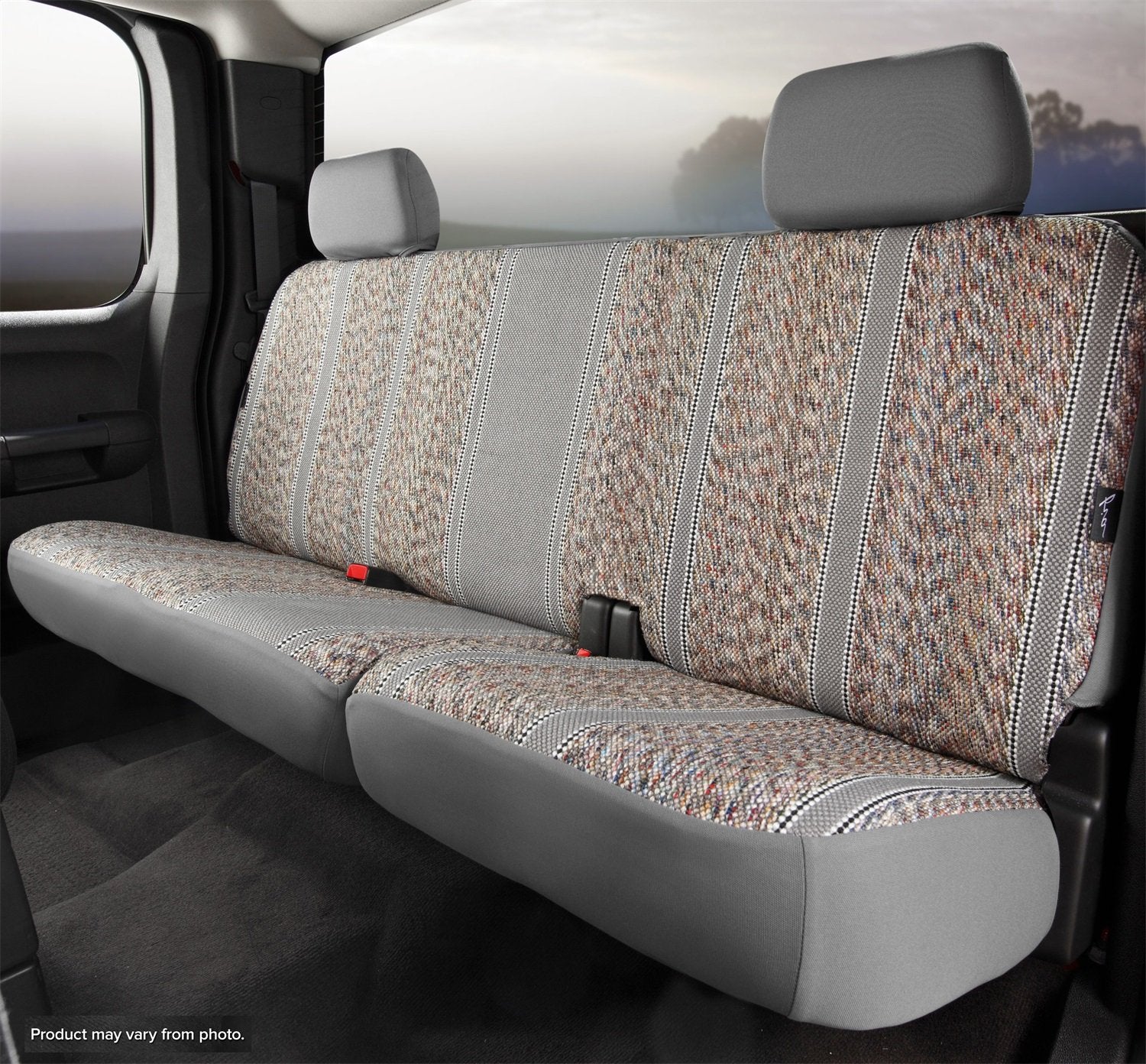 Gray Fia TR45-2 Custom Fit Rear Seat Cover Split Seat 40/60 - Saddle Blanket, (Gray)