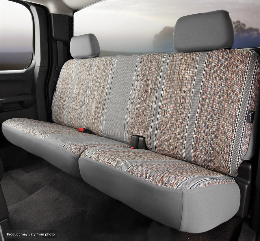 Gray Fia TR45-2 Custom Fit Rear Seat Cover Split Seat 40/60 - Saddle Blanket, (Gray)