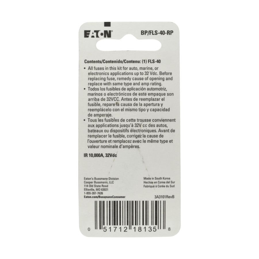 40 Amp Bussmann (BP/FLS-40-RP) Mini Female Termination Fusible Link