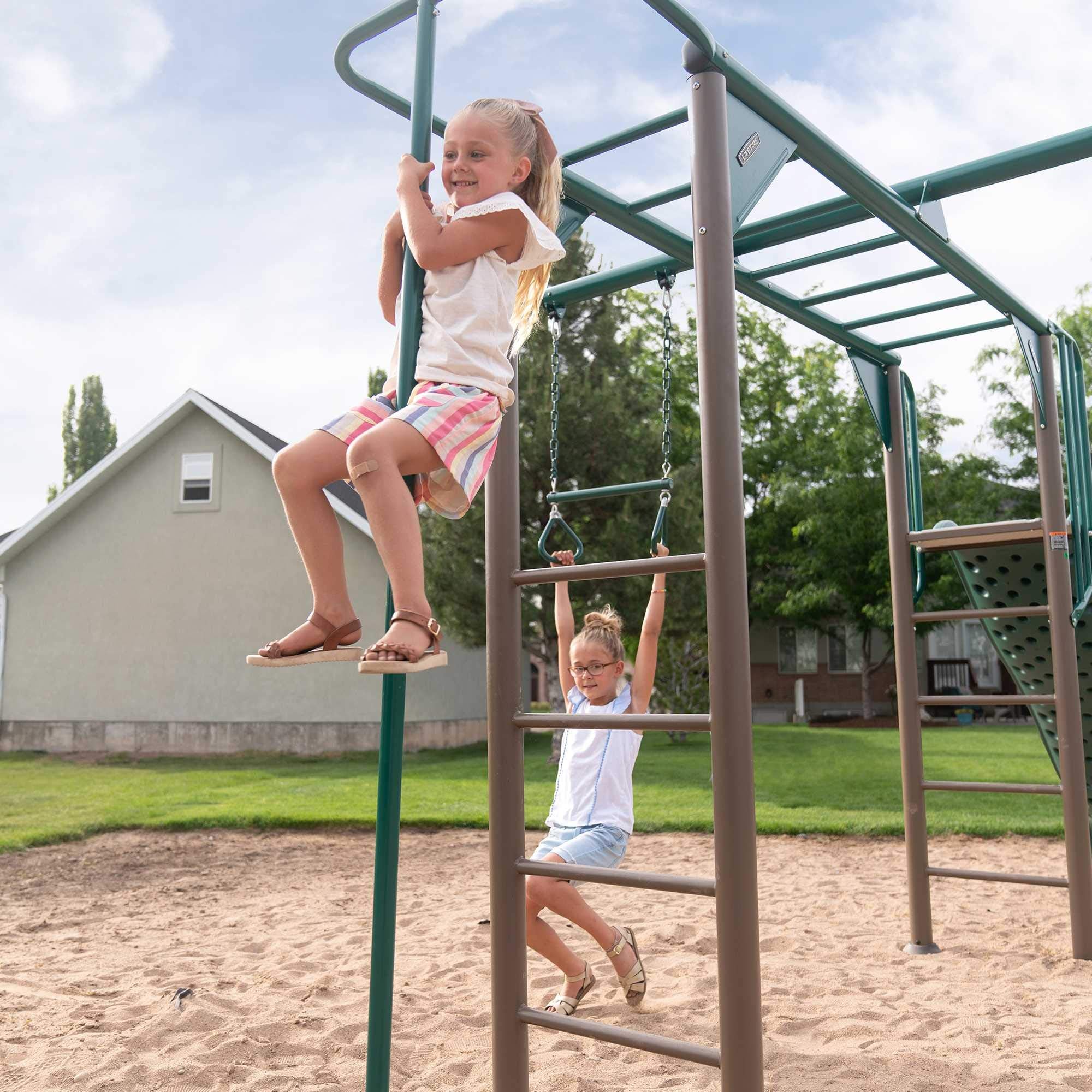 Monkey Bar Adventure Swing Set Lifetime 91028, Earthtone