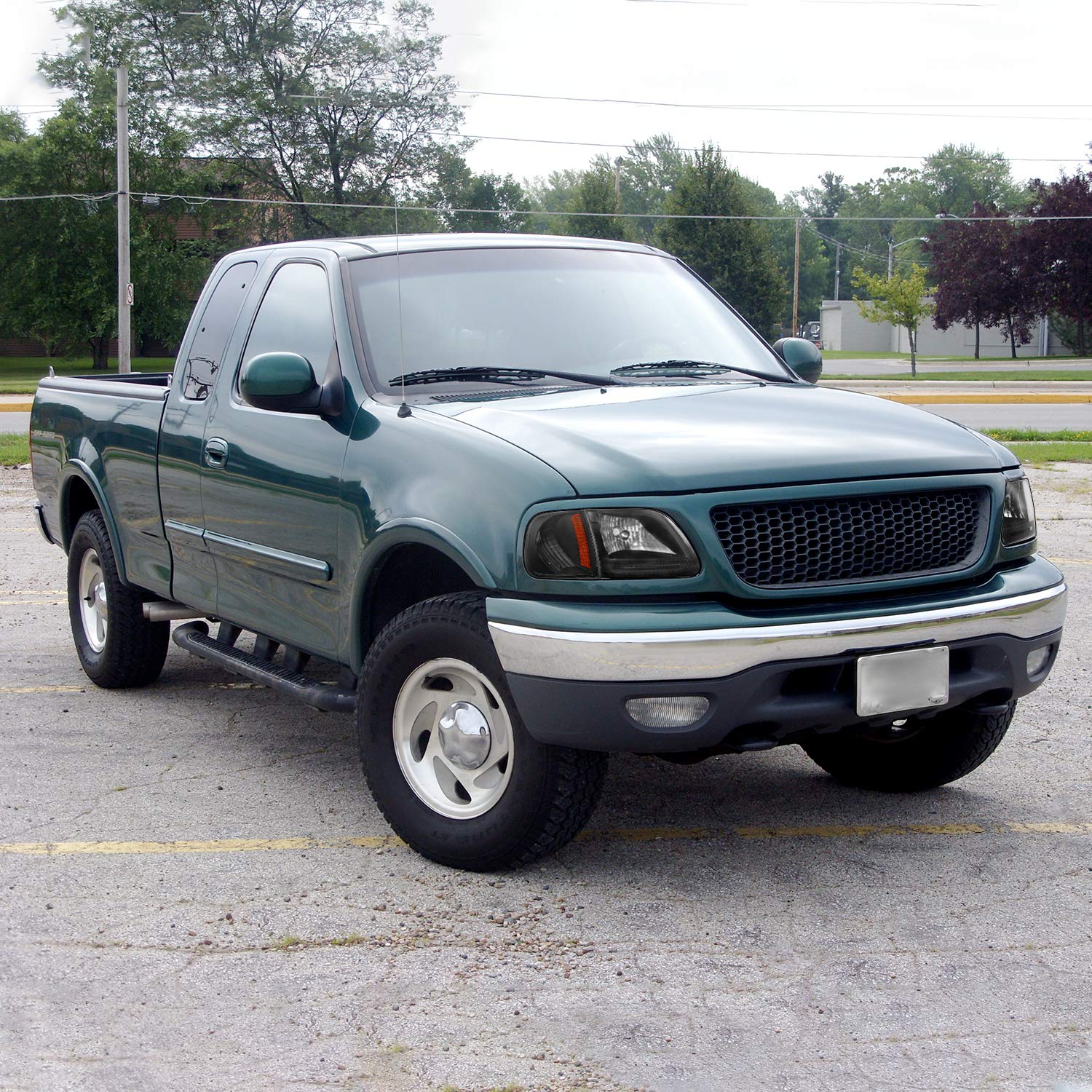 Led Head Lights + Corner Lights Turn Signal Lamp SPEC-D TUNING Comopatible with 1997-2003 Ford F150 Left + Right Pair