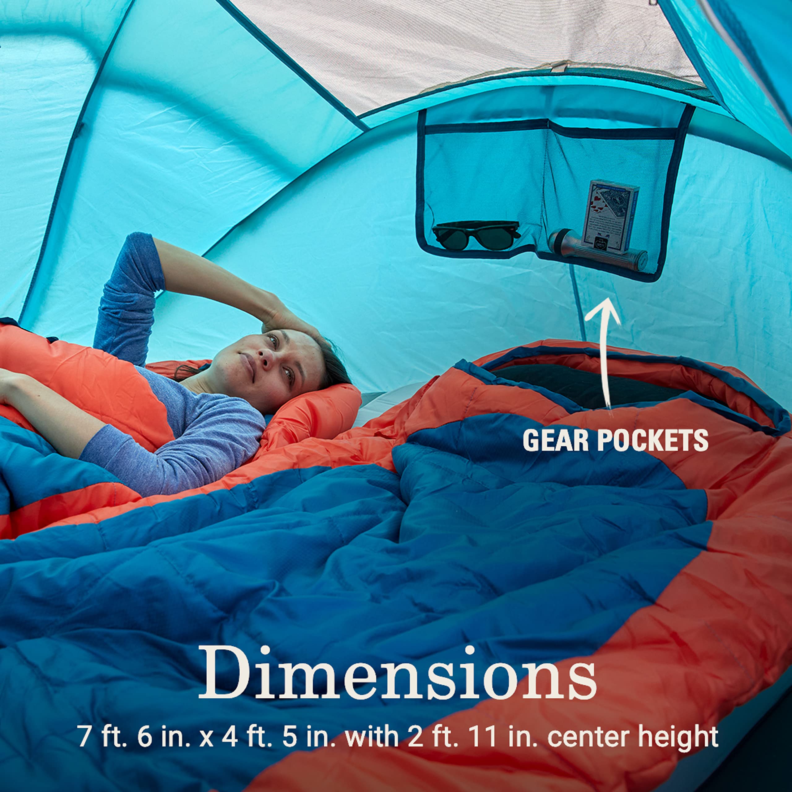 Coleman Instant Pop-Up Tent Sets Up in 10 Seconds, Portable & Lightweight 2/4 Person Weatherproof Camping Tent with Adjustable Rainfly