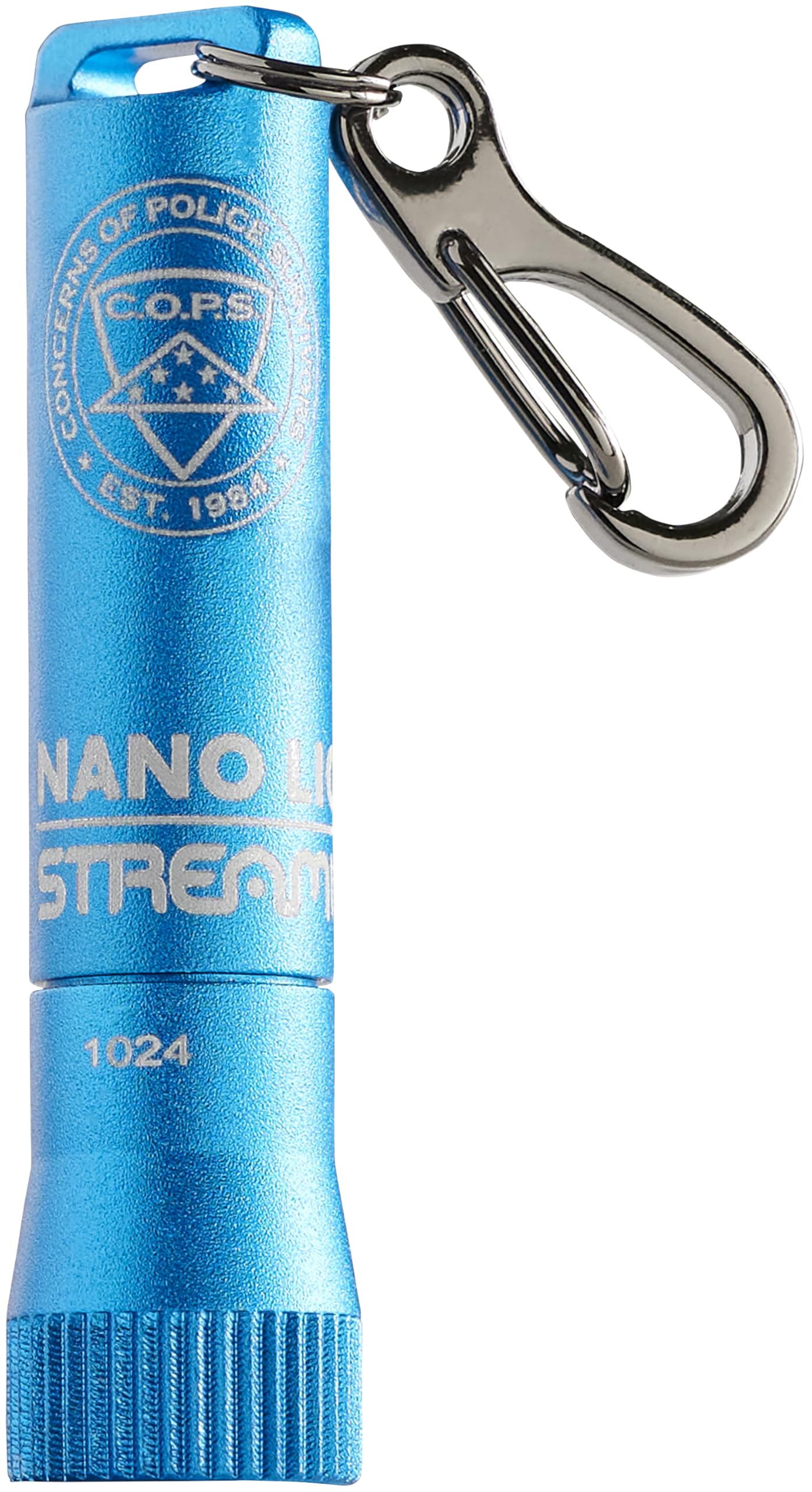 Streamlight Nano Light II 73021 20-Lumens Miniature Keychain LED Flashlight with AAAA Alkaline Battery, Blue C.O.P.S Edition