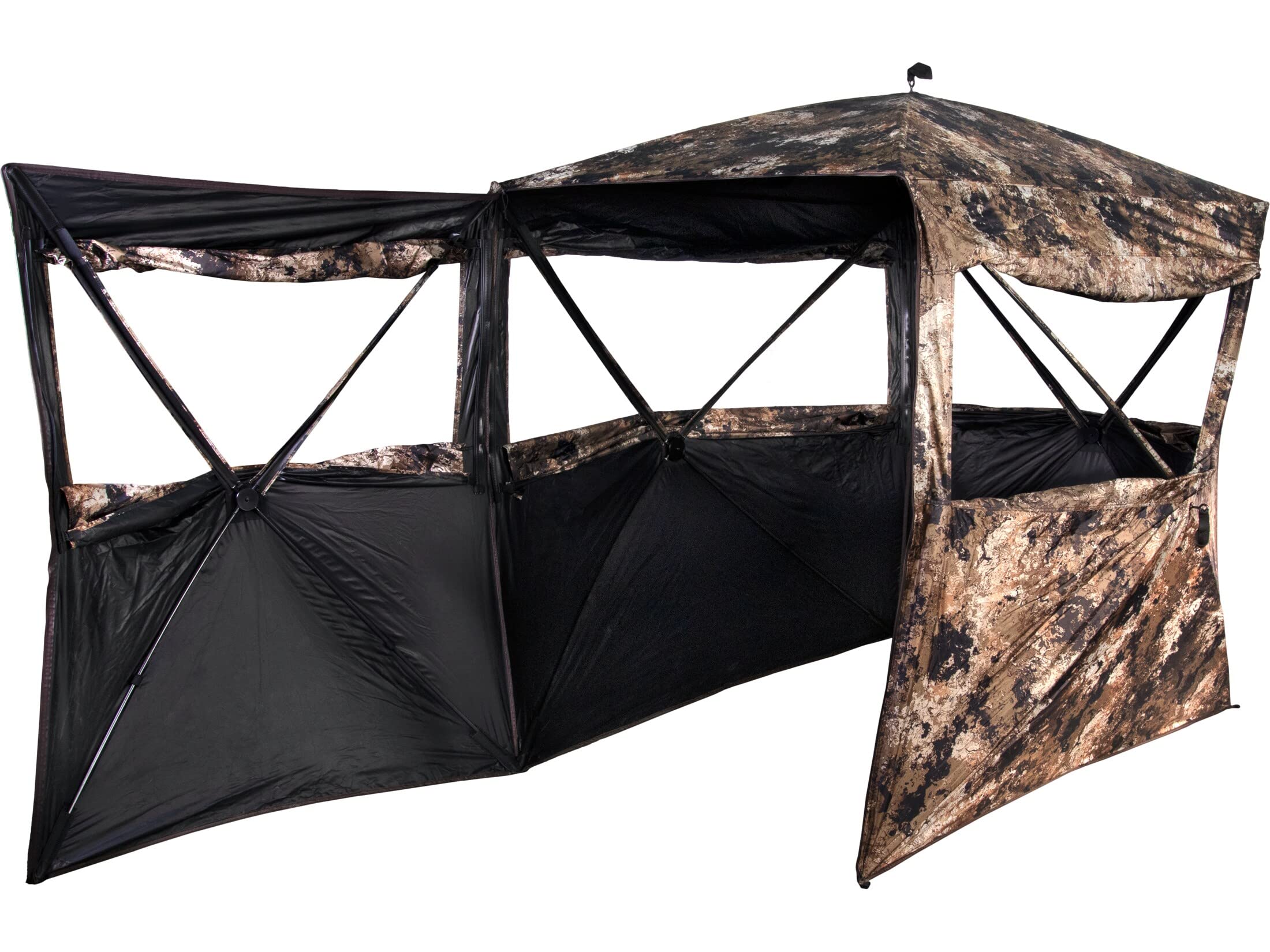Muddy Whitetail Deer Hunting Buck Full Dual Zip Side Hinged Opening Concealment Camo Pattern Standing Height 67" Garage Ground Blind