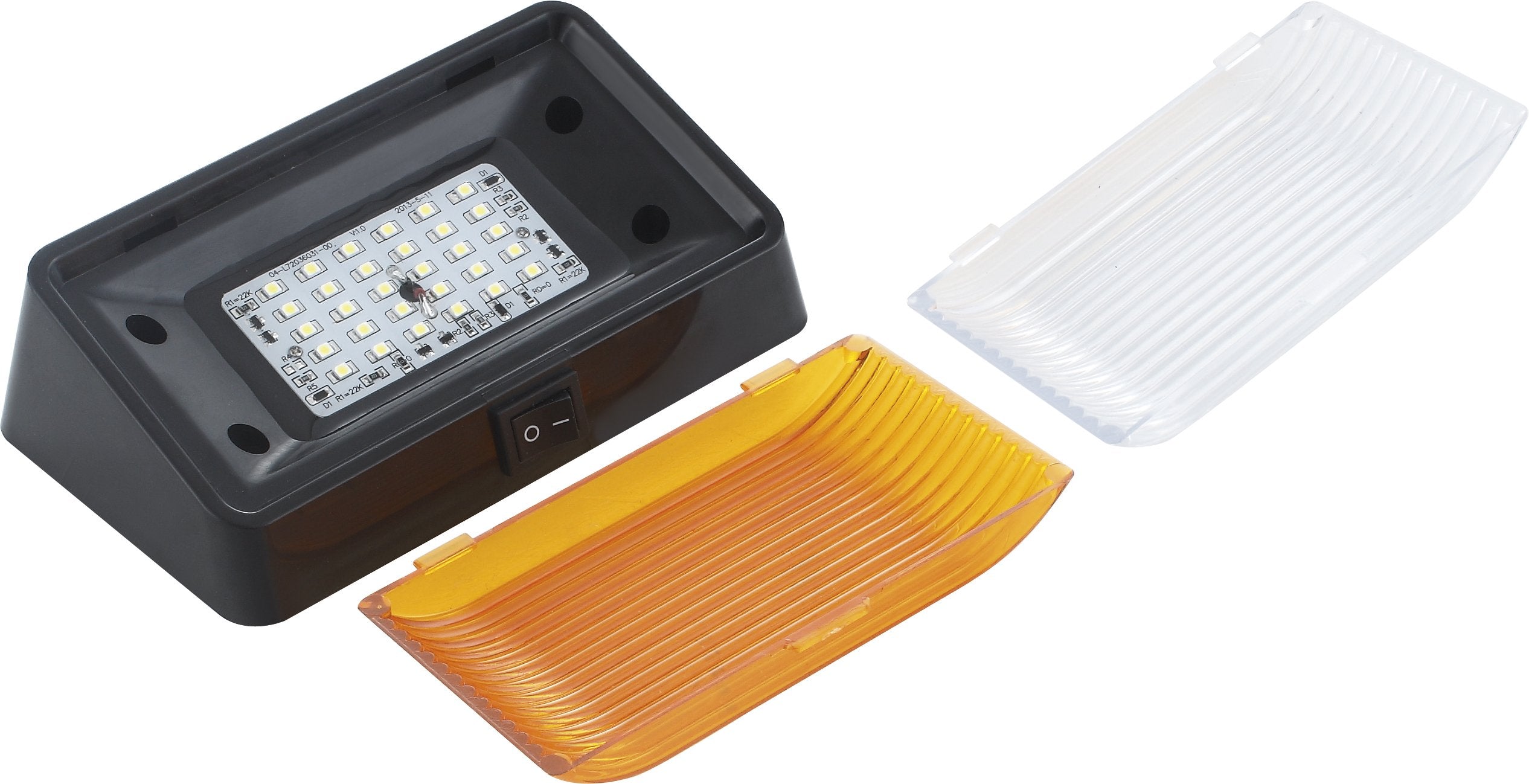 Long Life Green LED RV Porch Lights (Black, Rectangle with on/Off Switch)