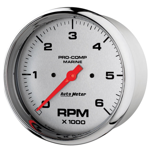 Auto Meter Ultra-Lite Gauge, 200750-35 Tachometer, 5", 6K RPM, Marine Chrome